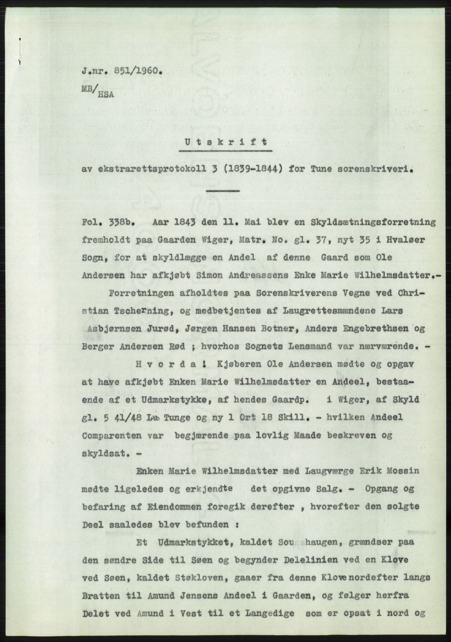Statsarkivet i Oslo, SAO/A-10621/Z/Zd/L0012: Avskrifter, j.nr 802-1722/1960, 1960, s. 81