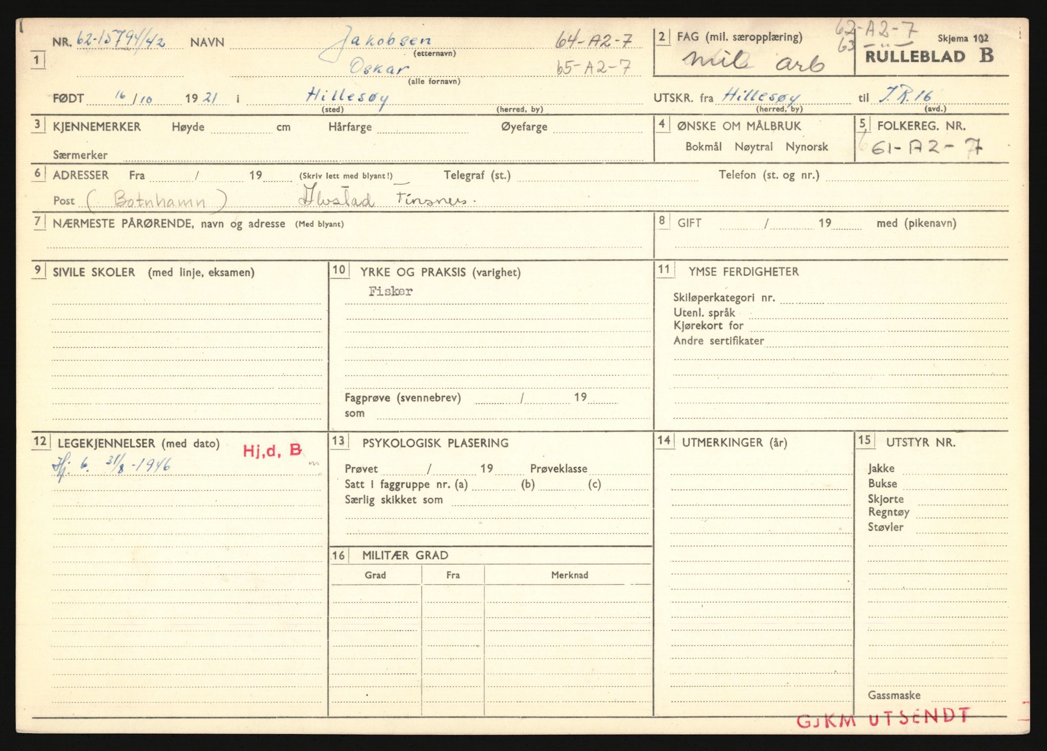 Forsvaret, Troms infanteriregiment nr. 16, AV/RA-RAFA-3146/P/Pa/L0024/0003: Rulleblad / Rulleblad for regimentets menige mannskaper, årsklasse 1942, 1942, s. 124