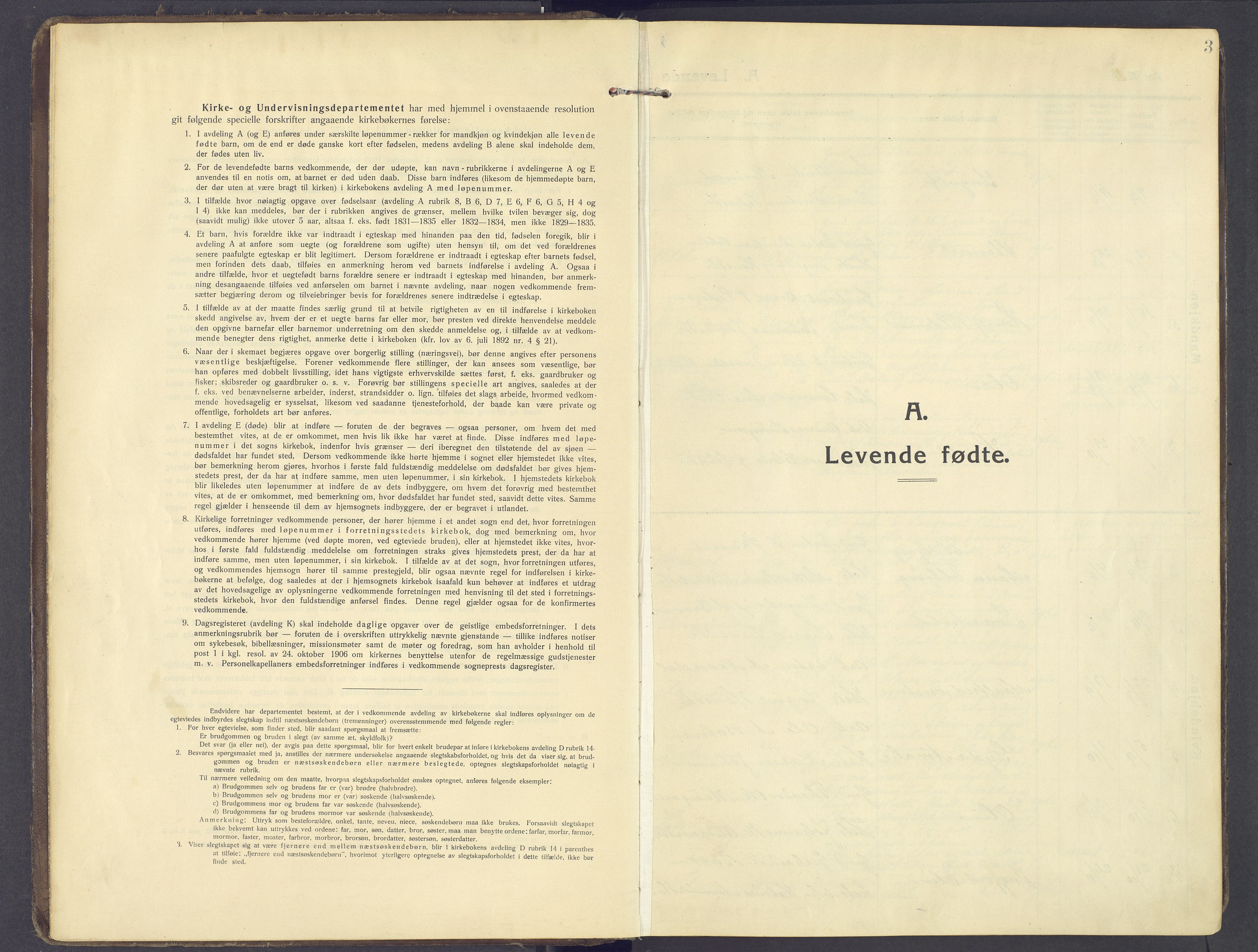 Kvikne prestekontor, SAH/PREST-064/H/Ha/Haa/L0009: Ministerialbok nr. 9, 1911-1942, s. 3