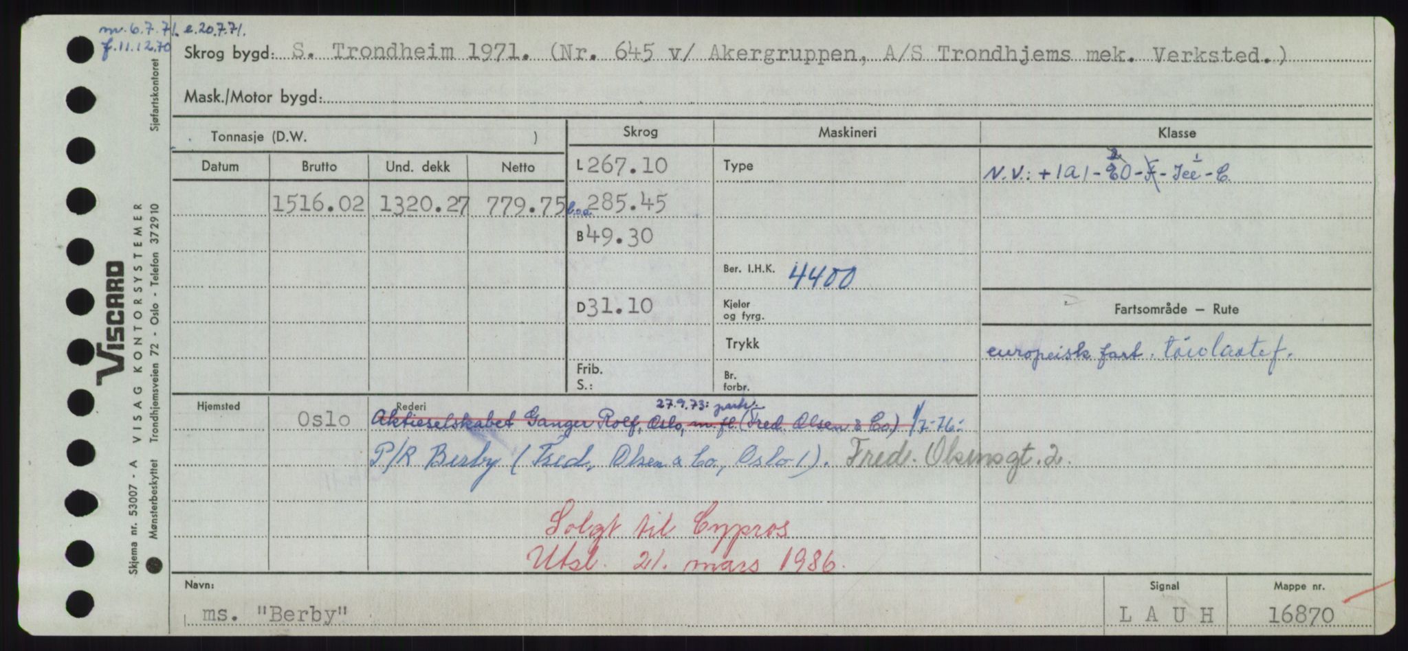 Sjøfartsdirektoratet med forløpere, Skipsmålingen, AV/RA-S-1627/H/Hd/L0003: Fartøy, B-Bev, s. 657