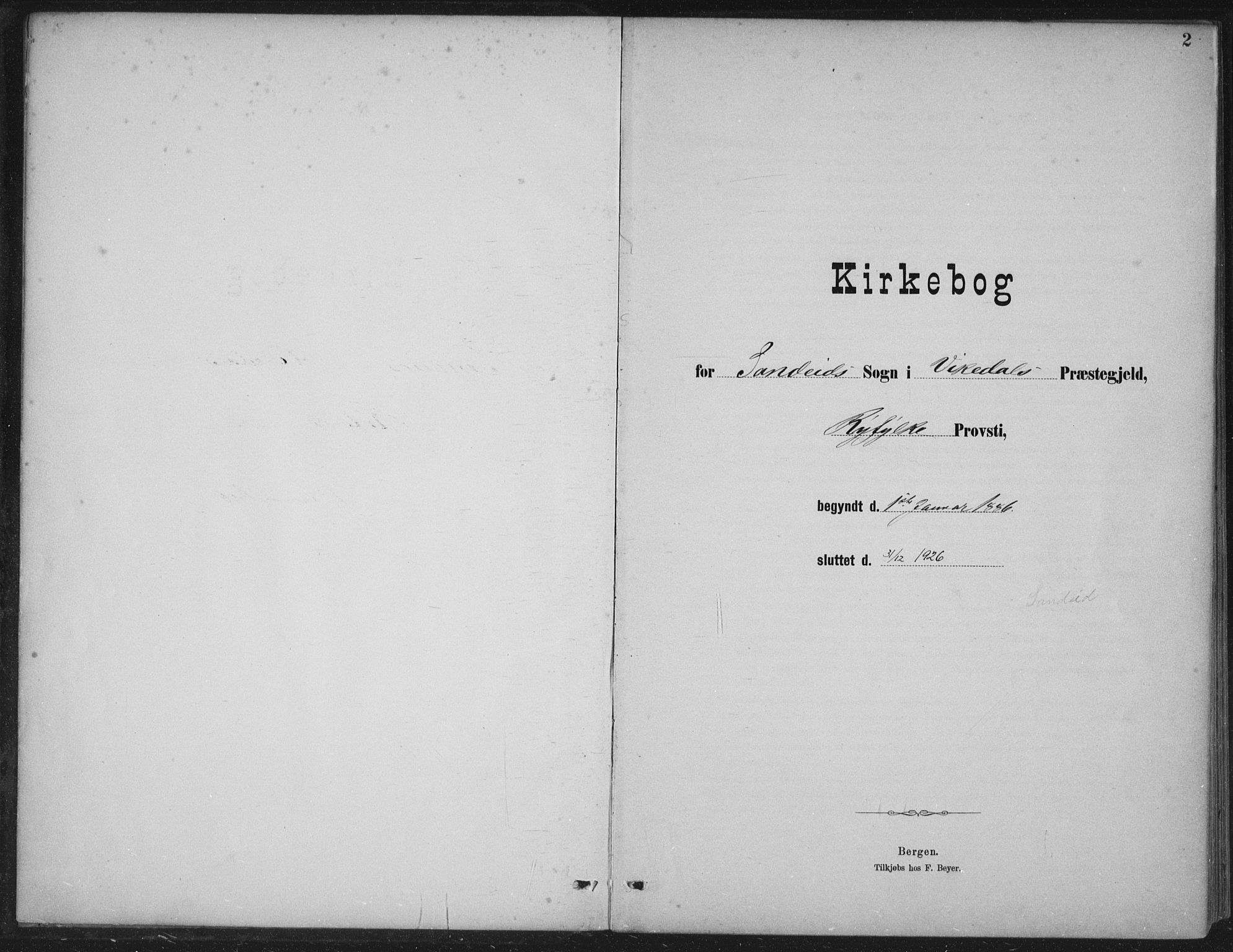 Vikedal sokneprestkontor, SAST/A-101840/01/IV: Ministerialbok nr. A 11, 1884-1933, s. 2