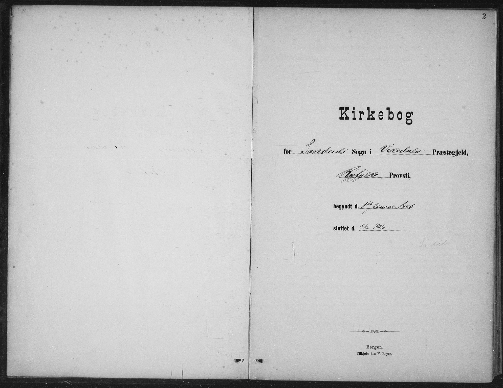 Vikedal sokneprestkontor, AV/SAST-A-101840/01/IV: Ministerialbok nr. A 11, 1884-1933, s. 2