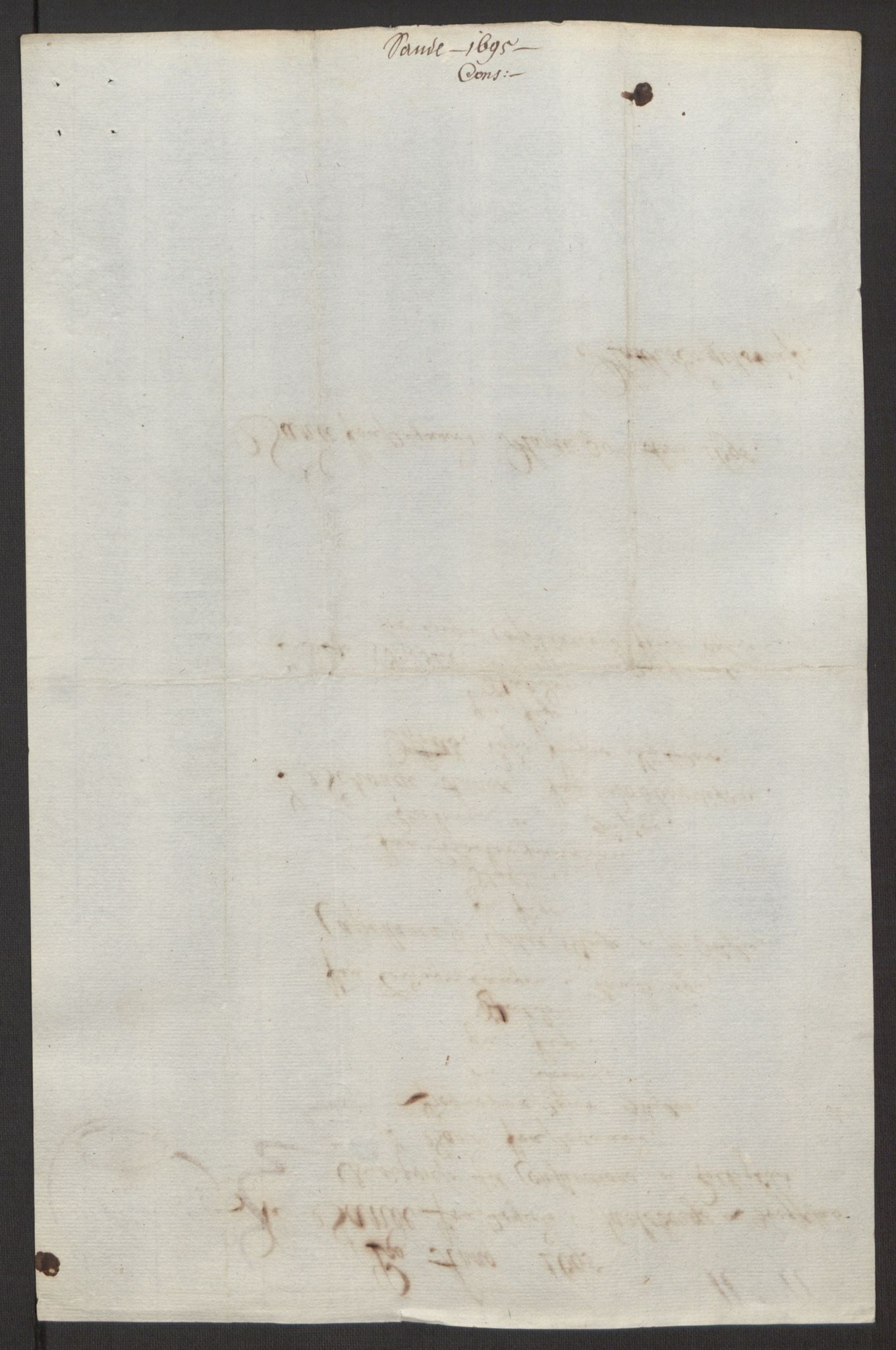 Rentekammeret inntil 1814, Reviderte regnskaper, Fogderegnskap, RA/EA-4092/R32/L1867: Fogderegnskap Jarlsberg grevskap, 1694-1696, s. 174