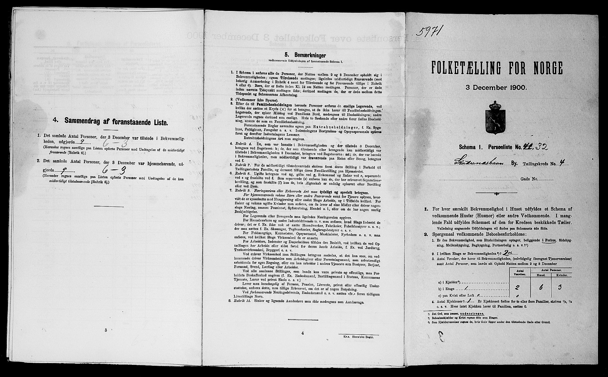 SAST, Folketelling 1900 for 1104 Skudeneshavn ladested, 1900, s. 875