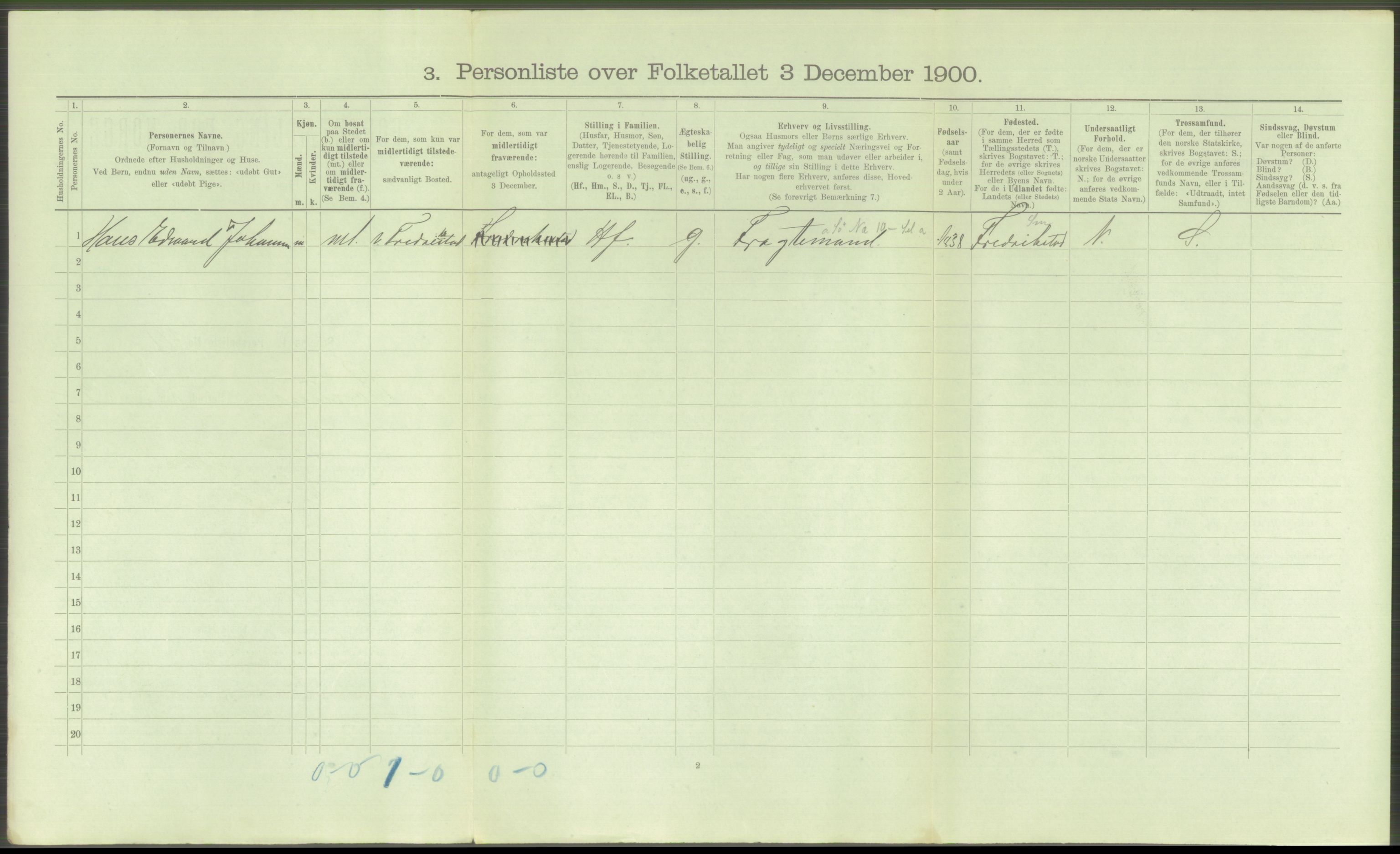 RA, Folketelling 1900 - skipslister med personlister for skip i norske havner, utenlandske havner og til havs, 1900, s. 3528