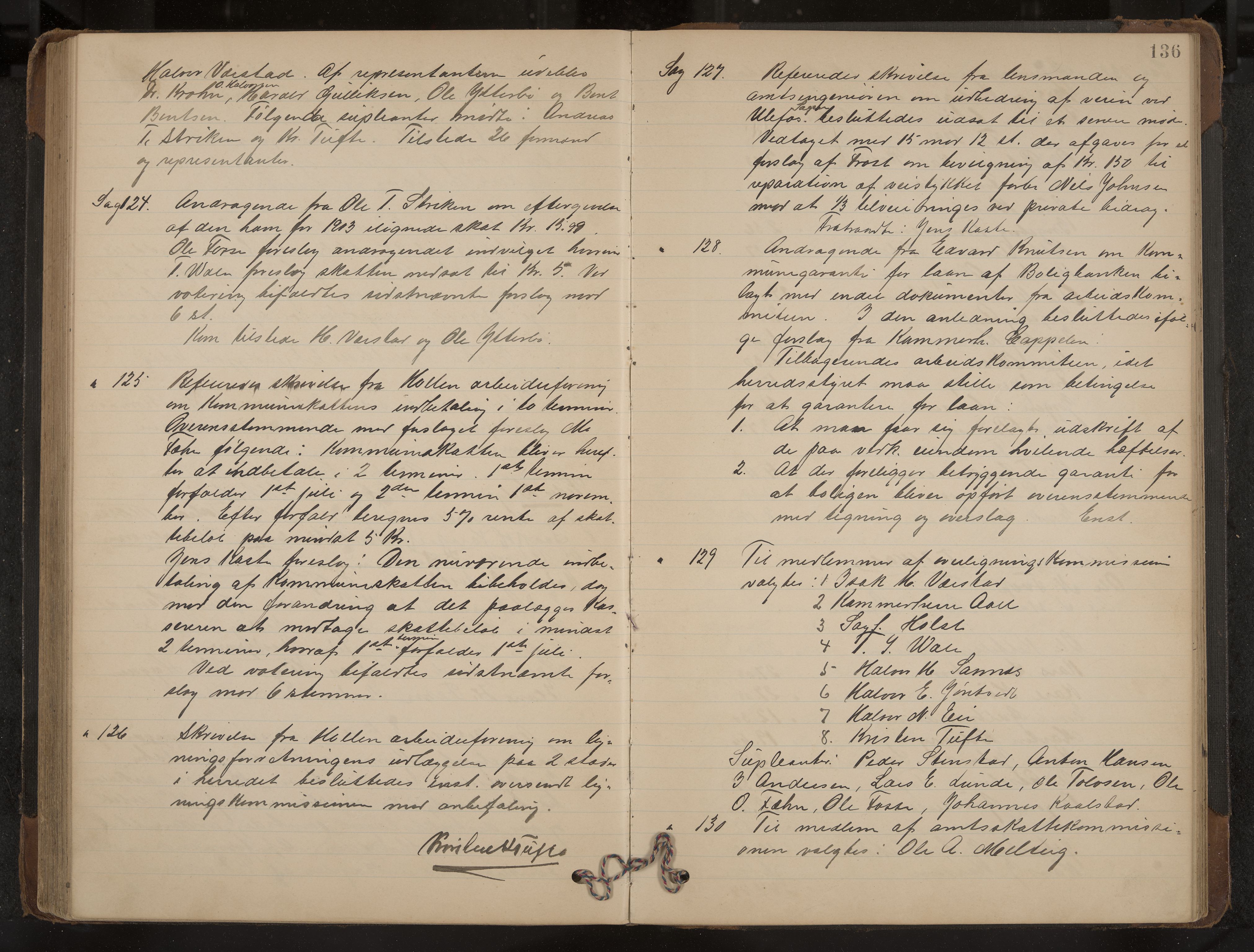 Holla formannskap og sentraladministrasjon, IKAK/0819021-1/A/L0004: Møtebok med register, 1899-1906, s. 136