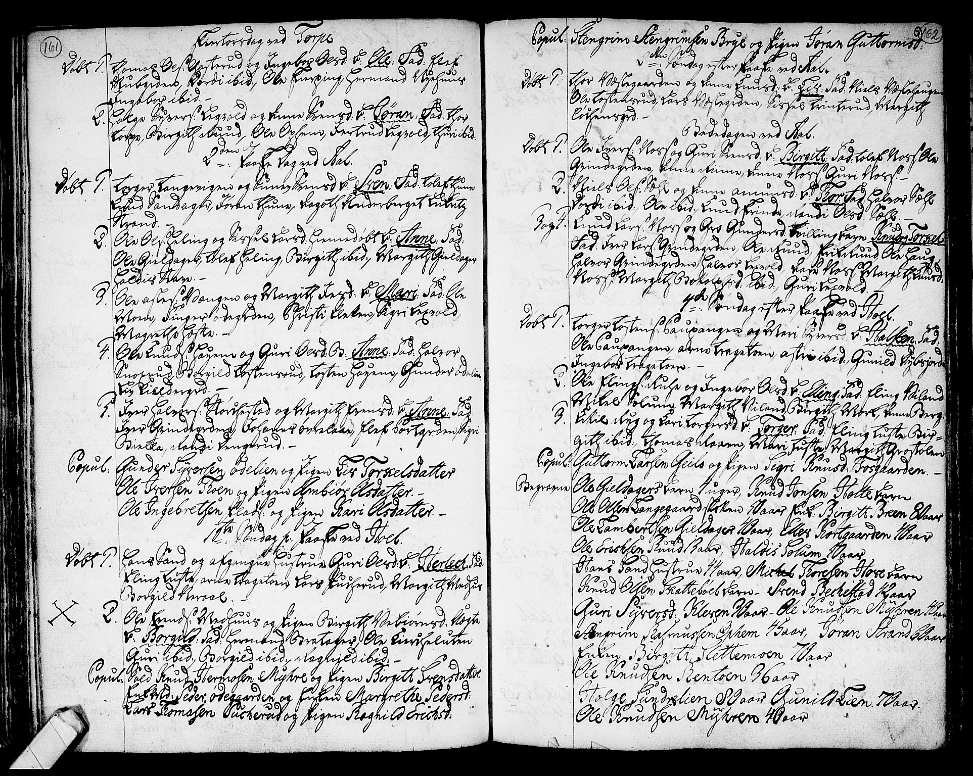 Ål kirkebøker, AV/SAKO-A-249/F/Fa/L0002: Ministerialbok nr. I 2, 1771-1806, s. 161-162