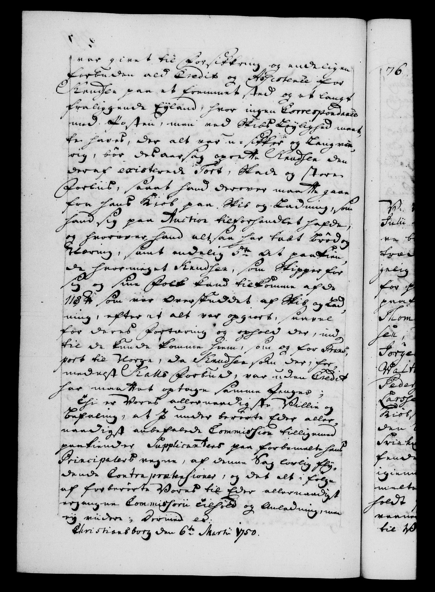 Danske Kanselli 1572-1799, AV/RA-EA-3023/F/Fc/Fca/Fcab/L0032: Norske tegnelser, 1749-1750, s. 399b