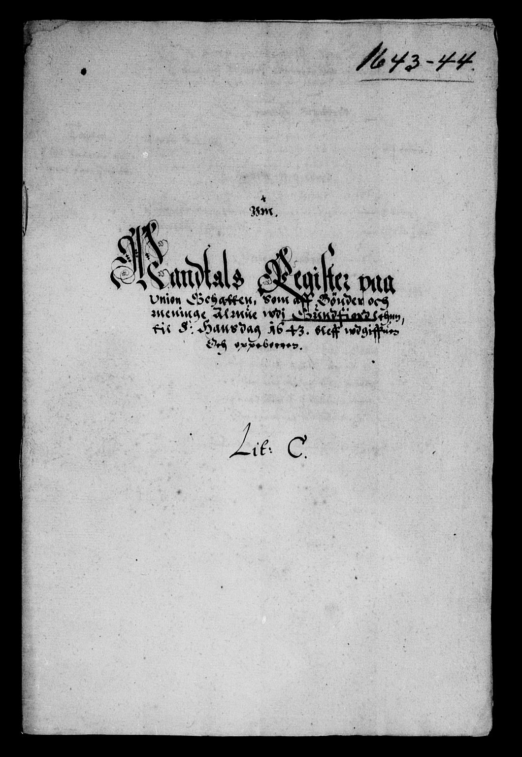 Rentekammeret inntil 1814, Reviderte regnskaper, Lensregnskaper, RA/EA-5023/R/Rb/Rbt/L0096: Bergenhus len, 1643-1644