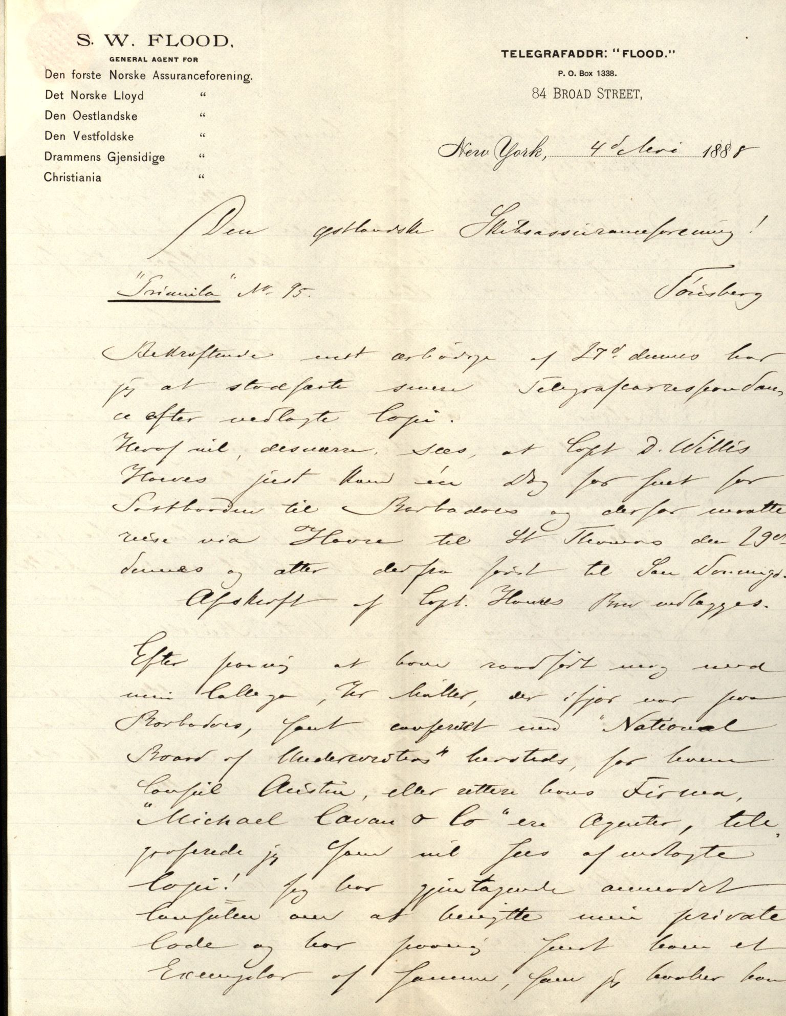 Pa 63 - Østlandske skibsassuranceforening, VEMU/A-1079/G/Ga/L0021/0003: Havaridokumenter / Inga av Drammen, Inga av Sandefjord, Primula, 1888-1889, s. 97