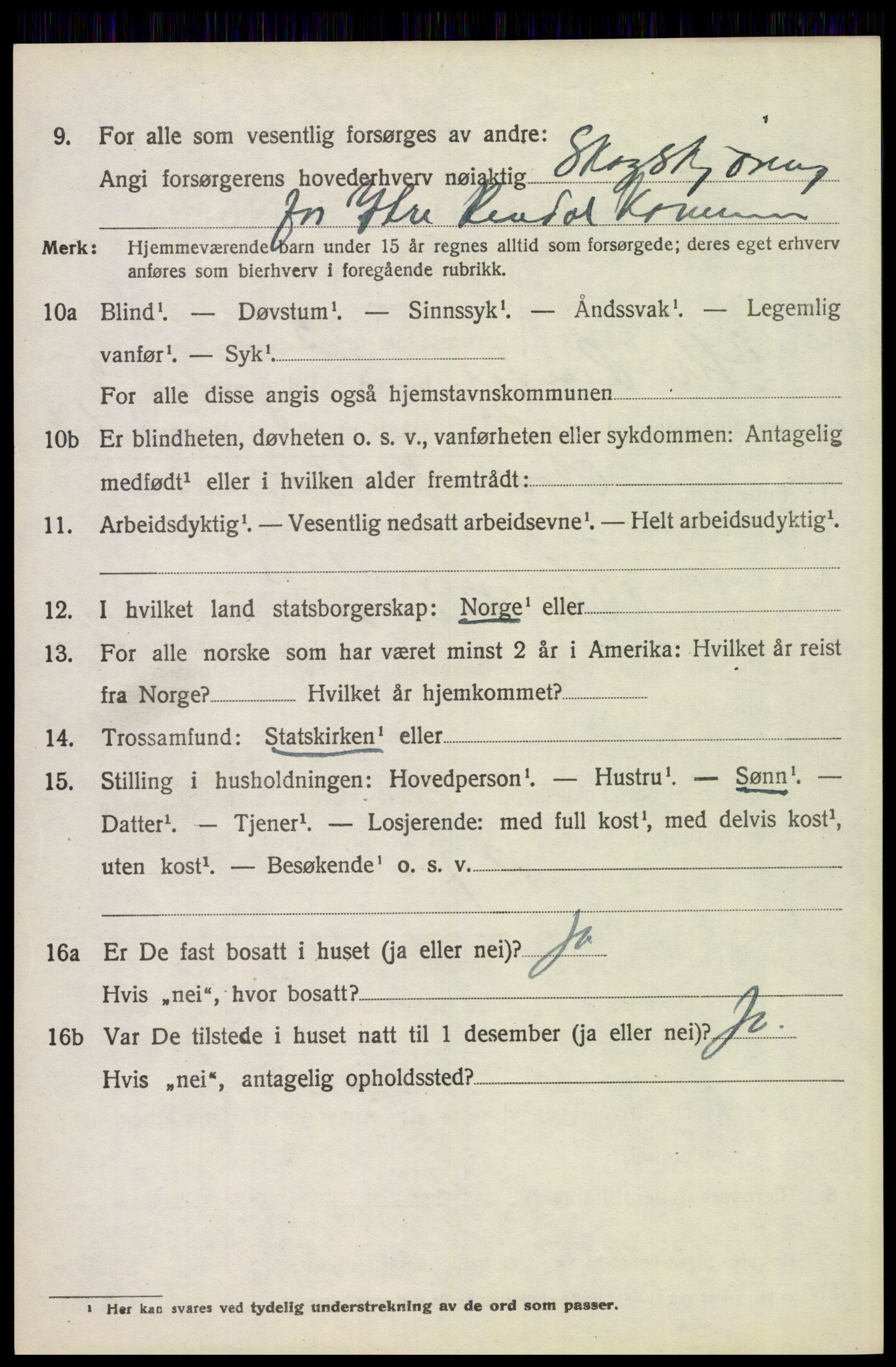 SAH, Folketelling 1920 for 0432 Ytre Rendal herred, 1920, s. 2930