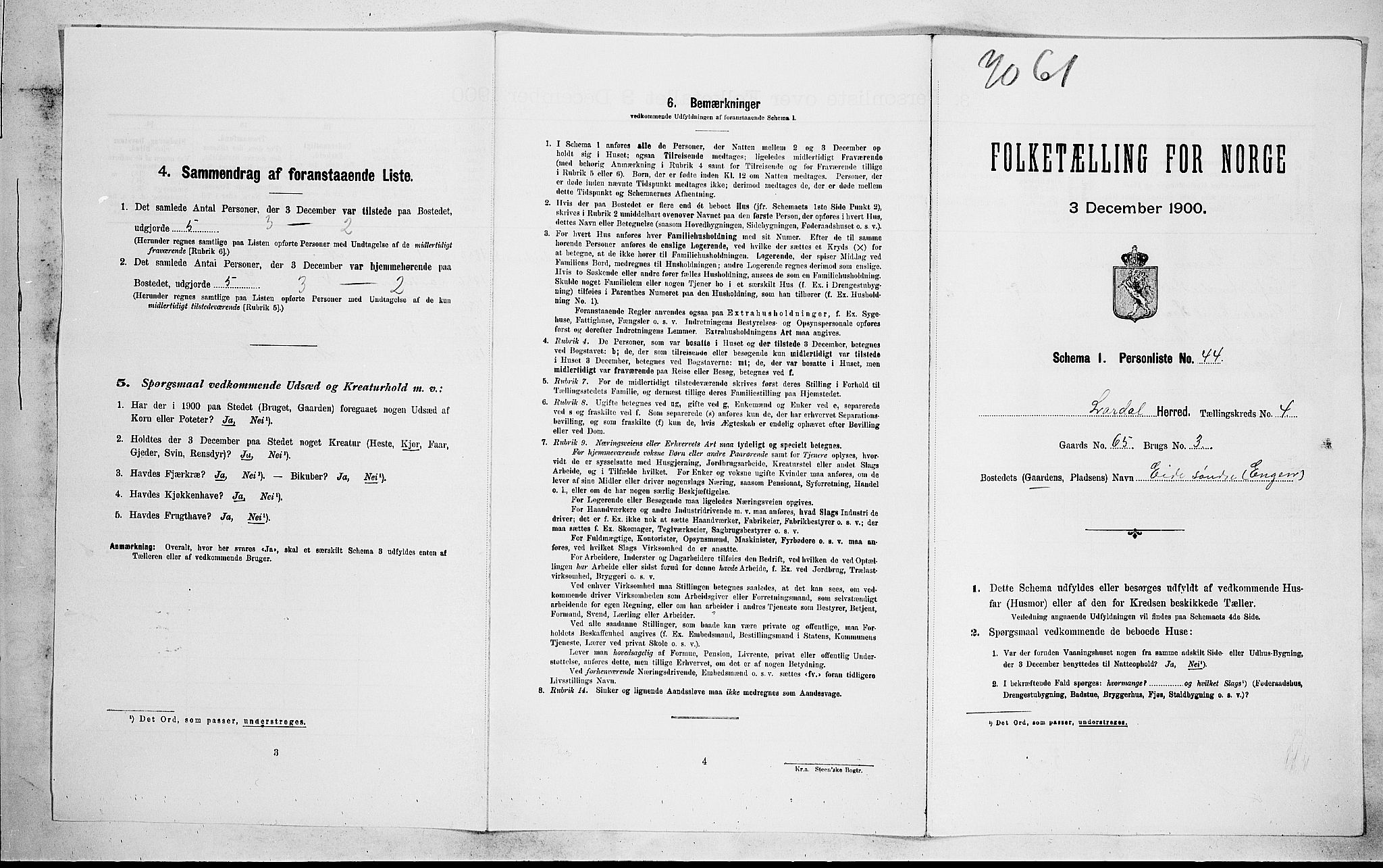 RA, Folketelling 1900 for 0728 Lardal herred, 1900, s. 570