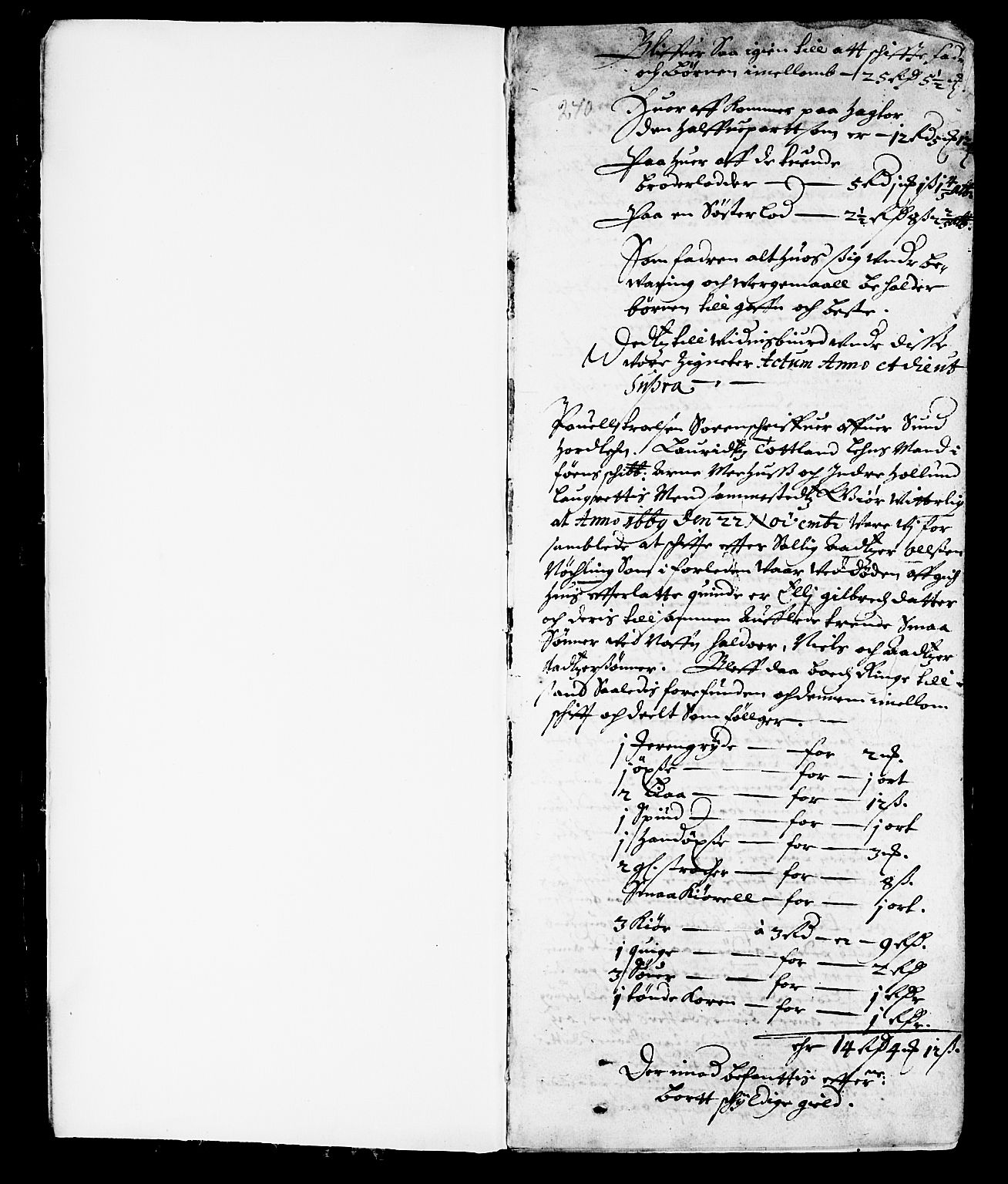 Sunnhordland sorenskrivar, SAB/A-2401/1/H/Ha/Haa/L0001: Skifteprotokollar. Register på kort. Fol. 240- ut, 1669-1673, s. 239b-240a