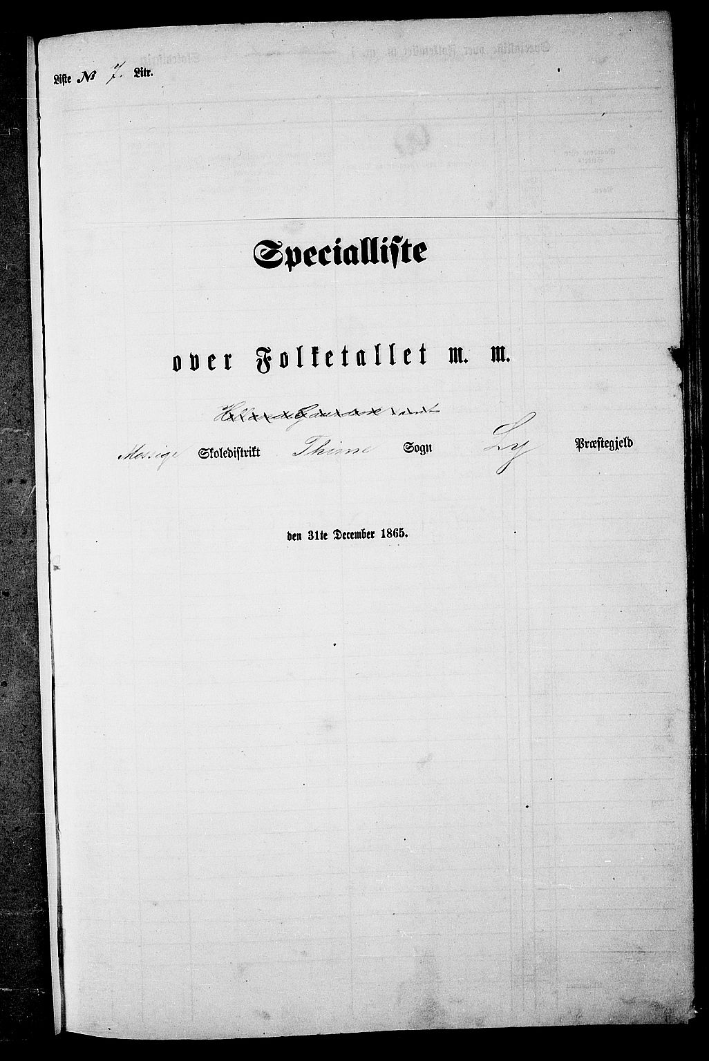 RA, Folketelling 1865 for 1121P Lye prestegjeld, 1865, s. 79