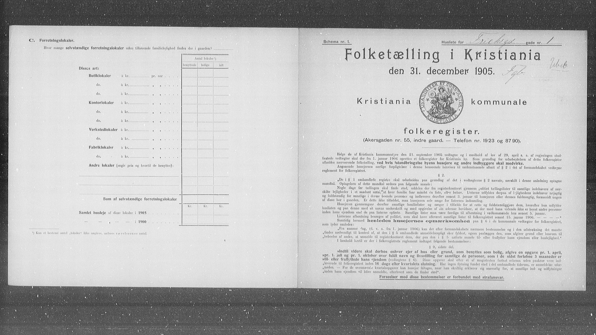 OBA, Kommunal folketelling 31.12.1905 for Kristiania kjøpstad, 1905, s. 13831