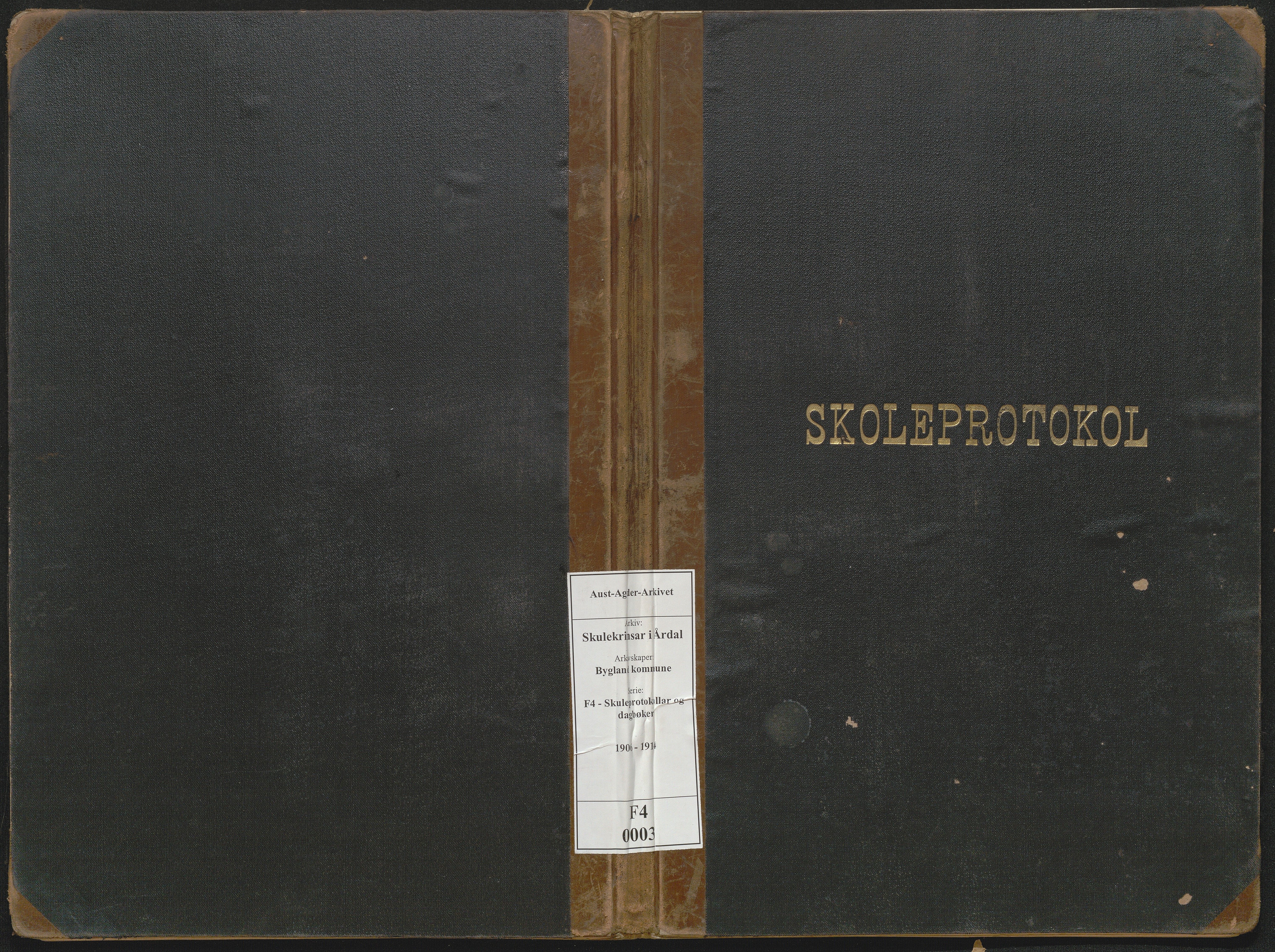 Bygland kommune, Skulekrinsar i Årdal, AAKS/KA0938-550c/F4/L0003: Skuleprotokoll Vassenden og Horverak, 1906-1914