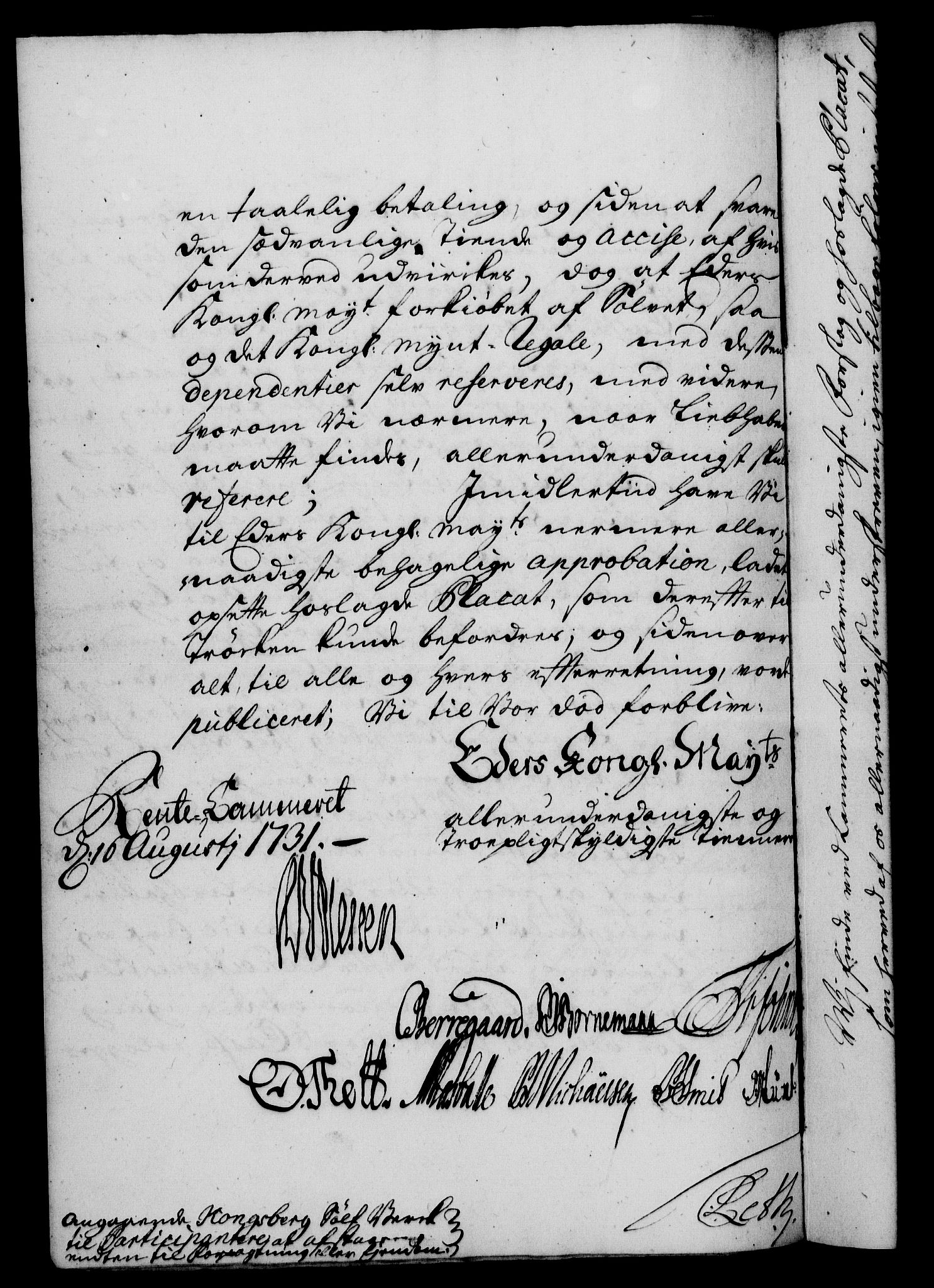 Rentekammeret, Kammerkanselliet, RA/EA-3111/G/Gf/Gfa/L0014: Norsk relasjons- og resolusjonsprotokoll (merket RK 52.14), 1731, s. 303