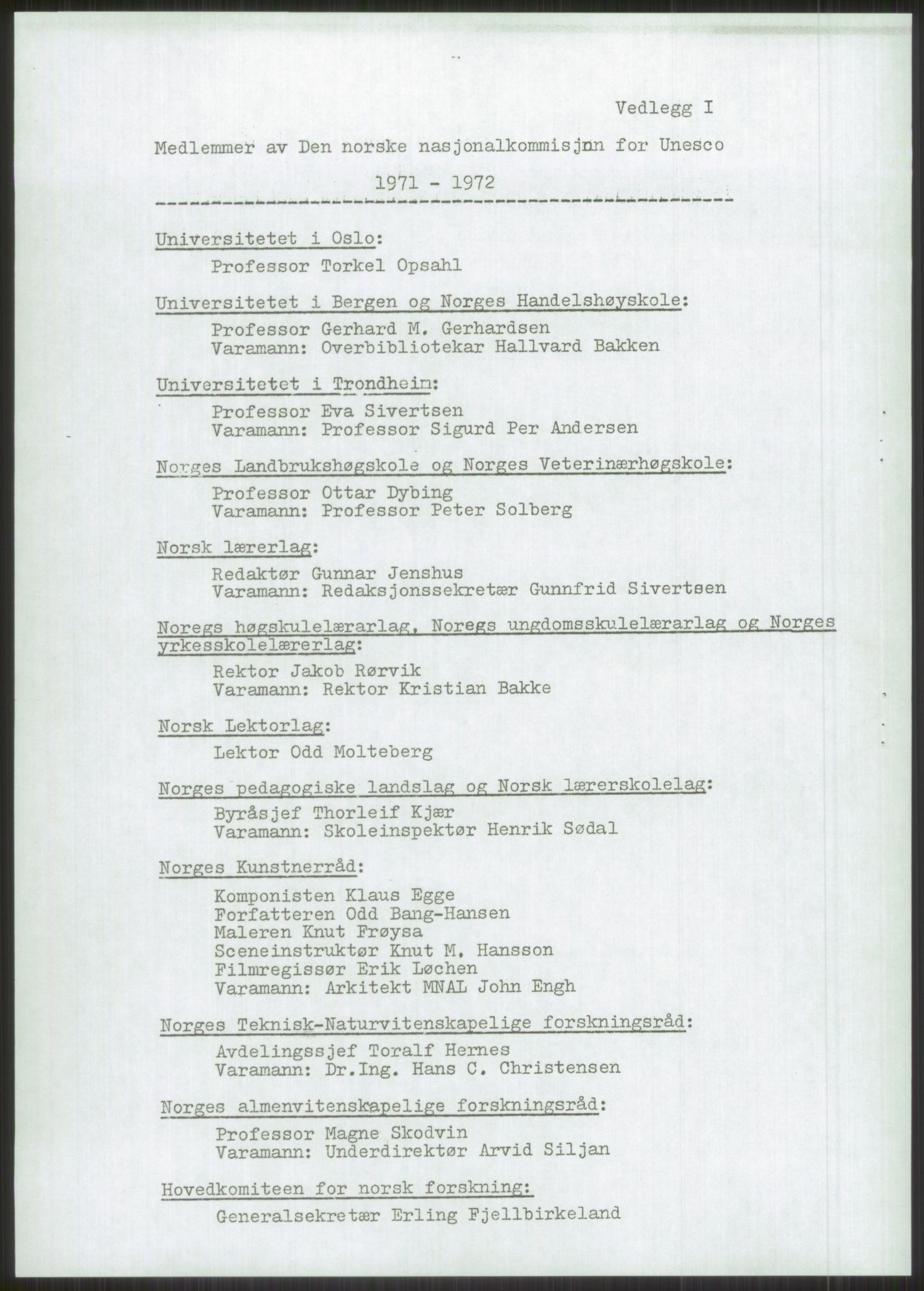 Den norske nasjonalkommisjonen for UNESCO, AV/RA-S-1730/A/Ad/L0001: --, 1953-1981
