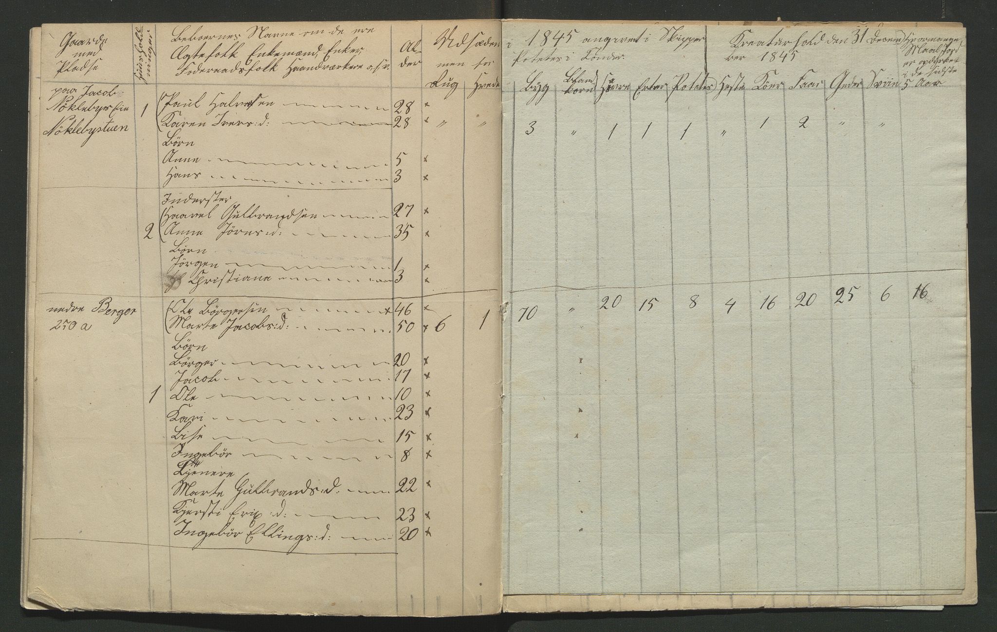 SAH, Lokaliasamlingen for Hedmark og Oppland fylker m.v.: Folketellingen 1845 for Jevnaker prestegjeld, 1845, s. 154