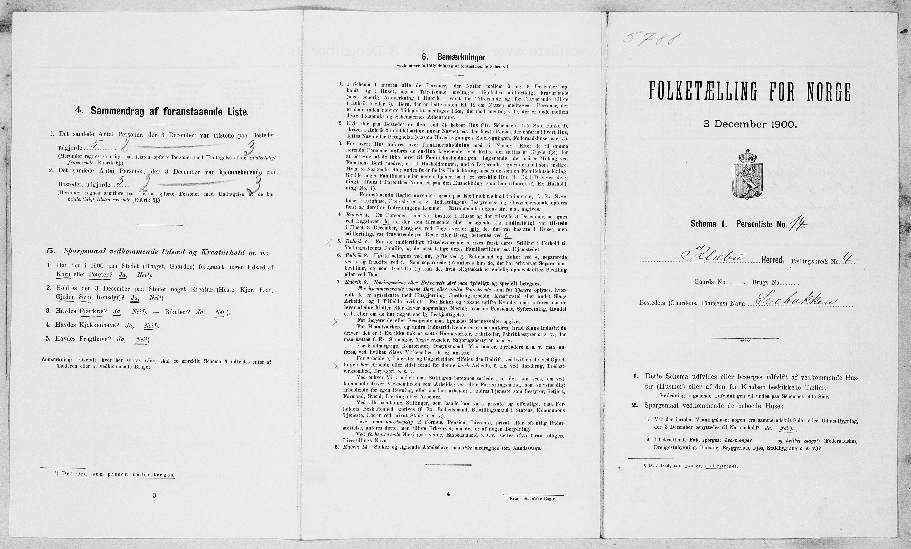 SAT, Folketelling 1900 for 1662 Klæbu herred, 1900, s. 206