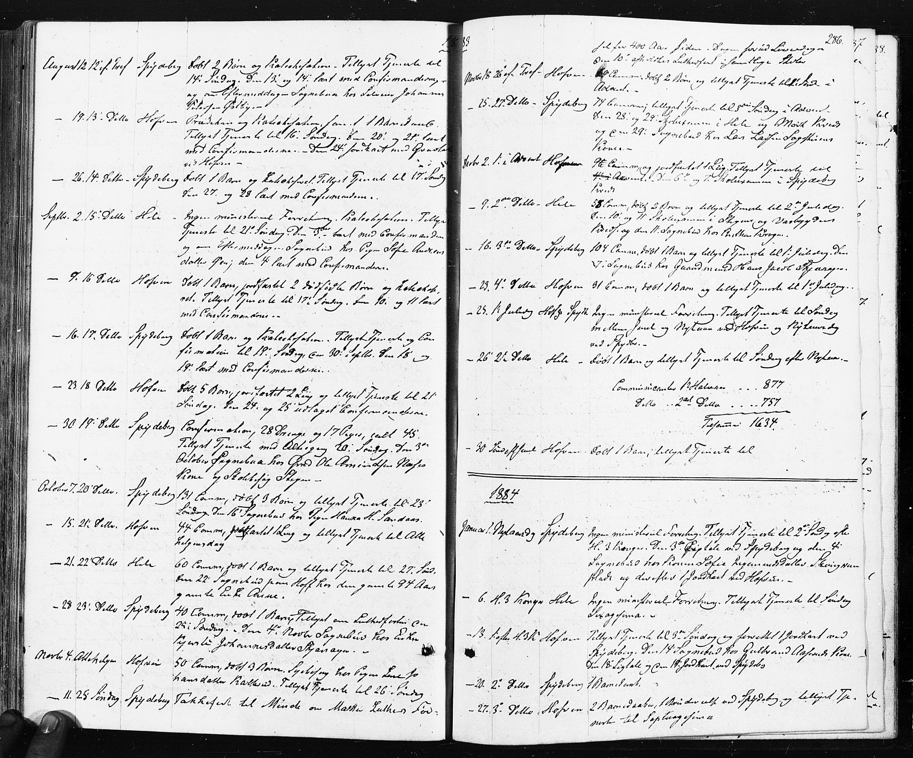 Spydeberg prestekontor Kirkebøker, AV/SAO-A-10924/F/Fa/L0007: Ministerialbok nr. I 7, 1875-1885, s. 286