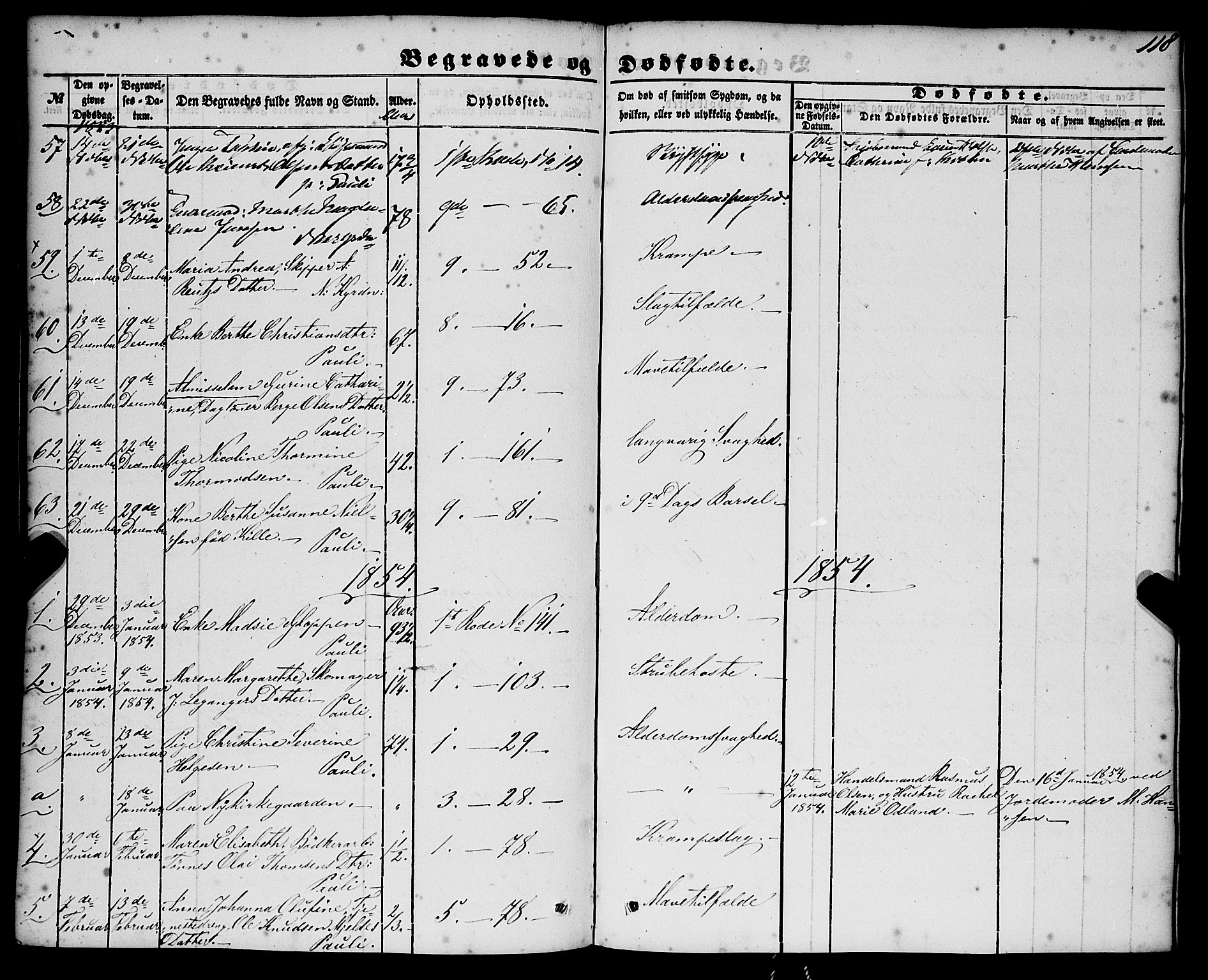 Nykirken Sokneprestembete, AV/SAB-A-77101/H/Haa/L0042: Ministerialbok nr. E 2, 1850-1868, s. 118