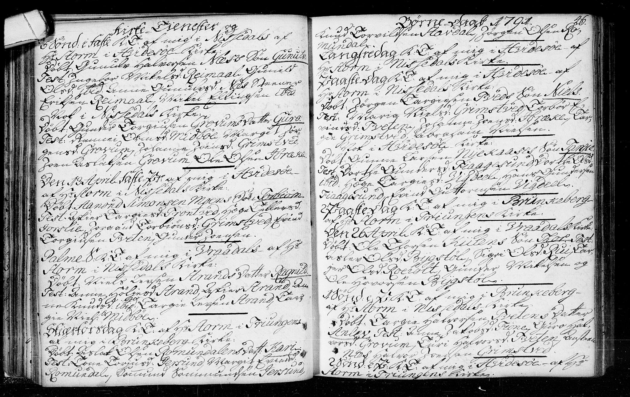 Kviteseid kirkebøker, SAKO/A-276/F/Fa/L0003: Ministerialbok nr. I 3, 1787-1799, s. 46