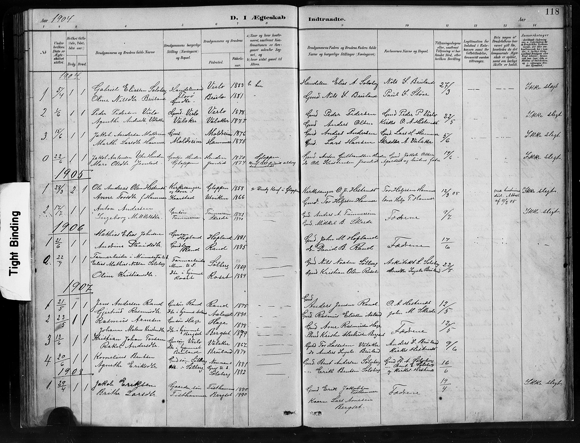 Innvik sokneprestembete, AV/SAB-A-80501: Klokkerbok nr. C 3, 1883-1911, s. 118