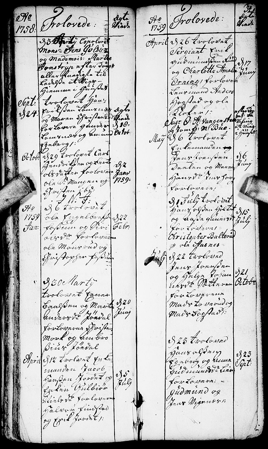 Aurskog prestekontor Kirkebøker, SAO/A-10304a/F/Fa/L0002: Ministerialbok nr. I 2, 1735-1766, s. 34