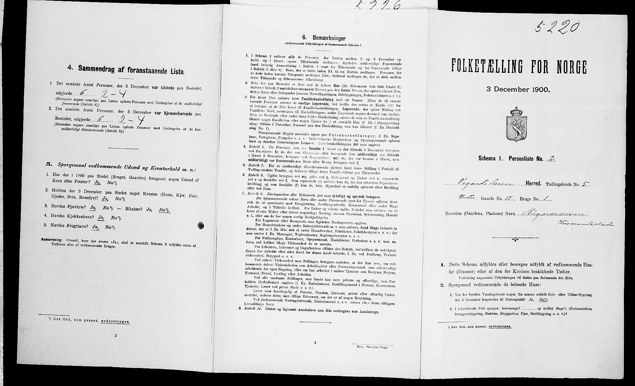 SAK, Folketelling 1900 for 0912 Vegårshei herred, 1900, s. 286
