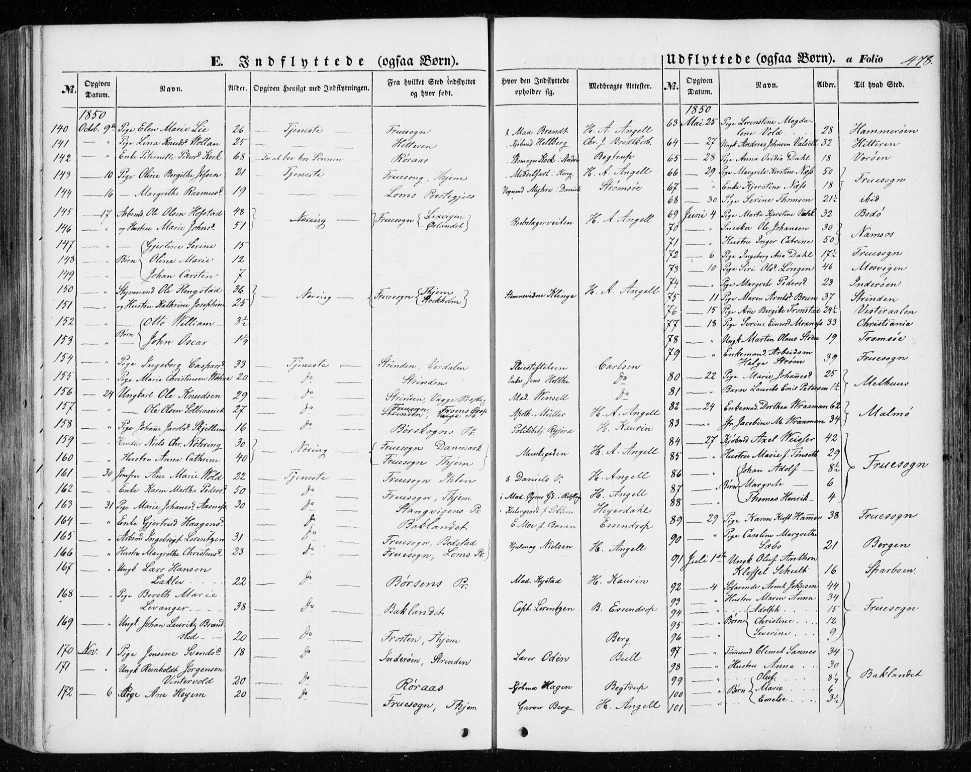 Ministerialprotokoller, klokkerbøker og fødselsregistre - Sør-Trøndelag, AV/SAT-A-1456/601/L0051: Ministerialbok nr. 601A19, 1848-1857, s. 478