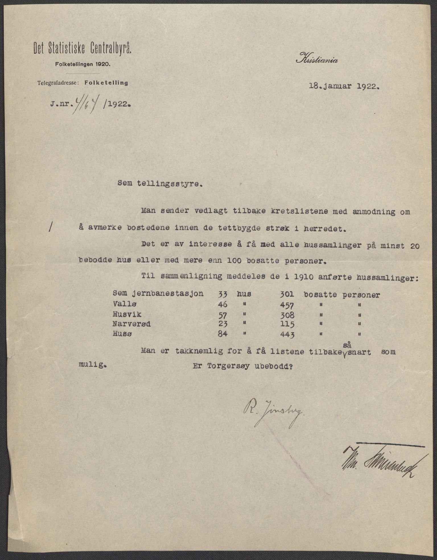 SAKO, Folketelling 1920 for 0721 Sem herred, 1920, s. 8