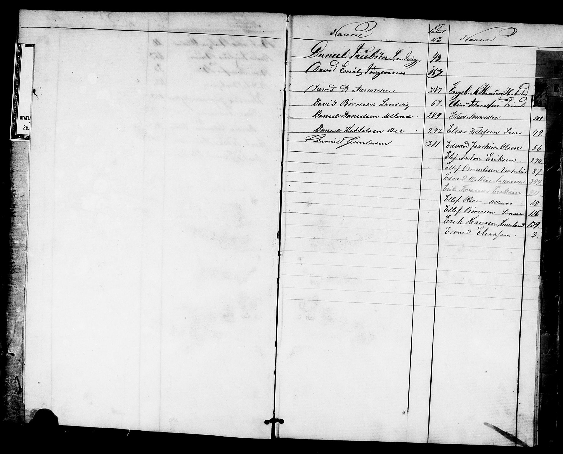 Grimstad mønstringskrets, SAK/2031-0013/F/Fa/L0004: Annotasjonsrulle nr 1-435 med register, V-17, 1860-1867, s. 3
