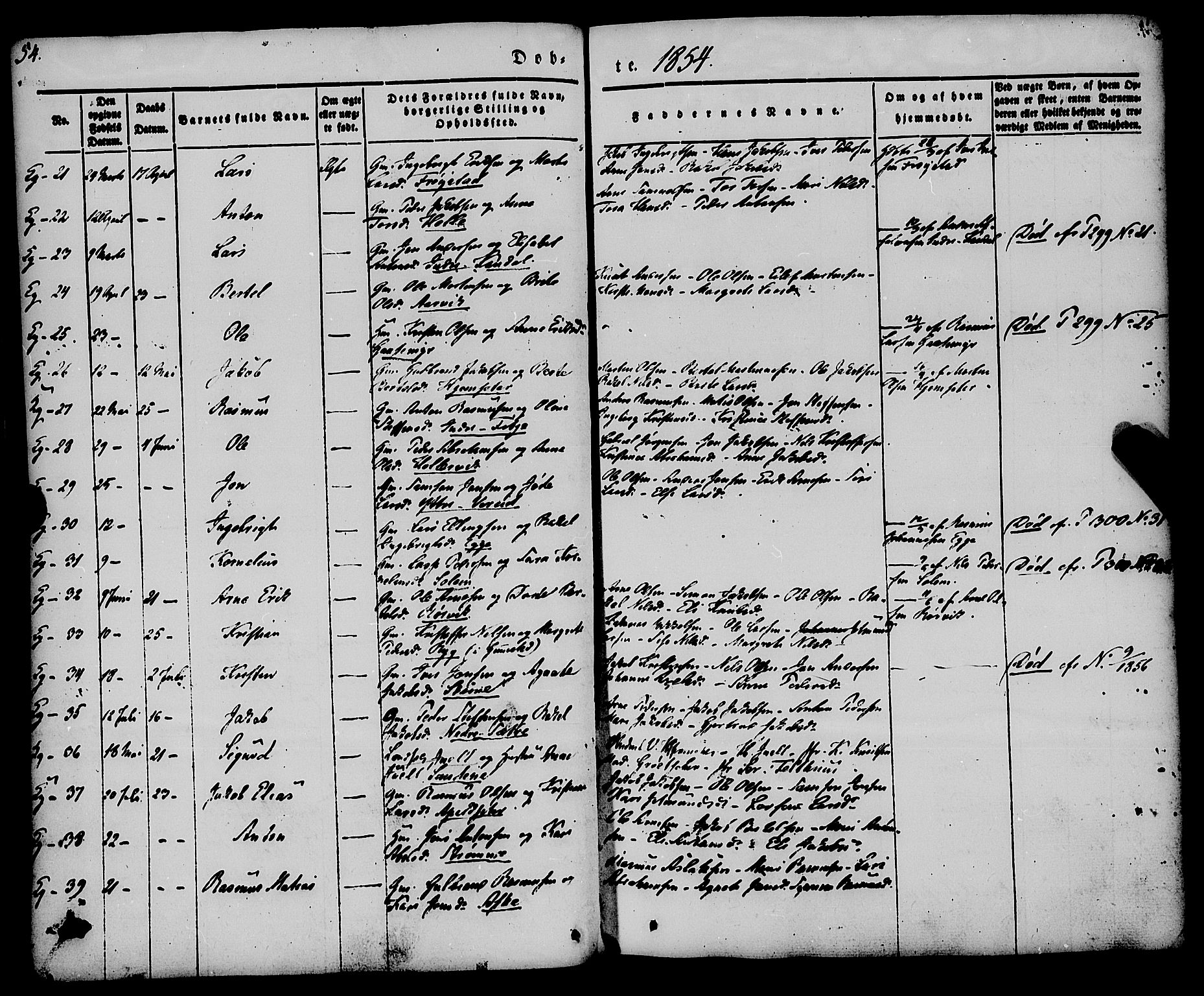 Gloppen sokneprestembete, AV/SAB-A-80101/H/Haa/Haaa/L0008: Ministerialbok nr. A 8, 1837-1855, s. 54