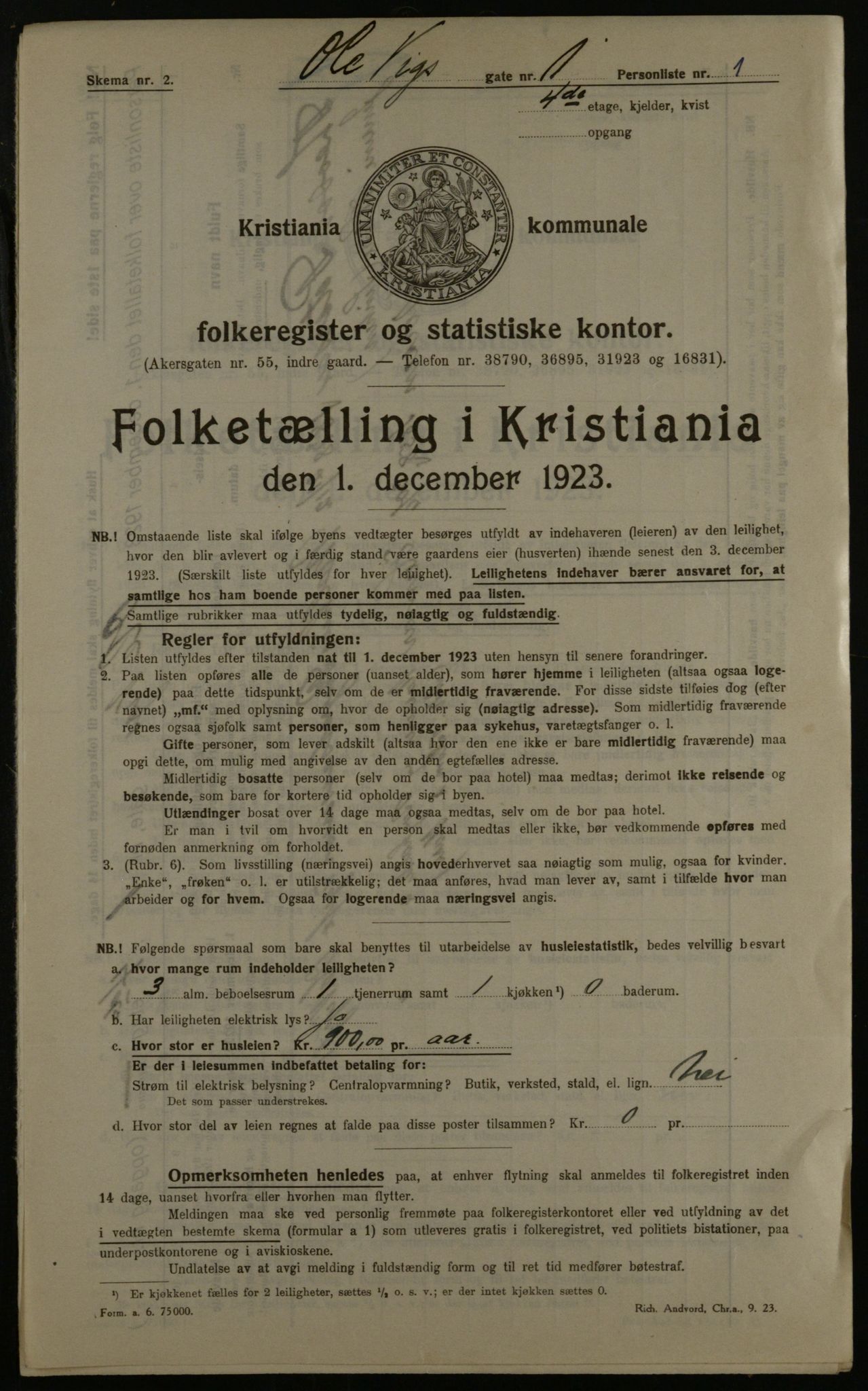 OBA, Kommunal folketelling 1.12.1923 for Kristiania, 1923, s. 82902