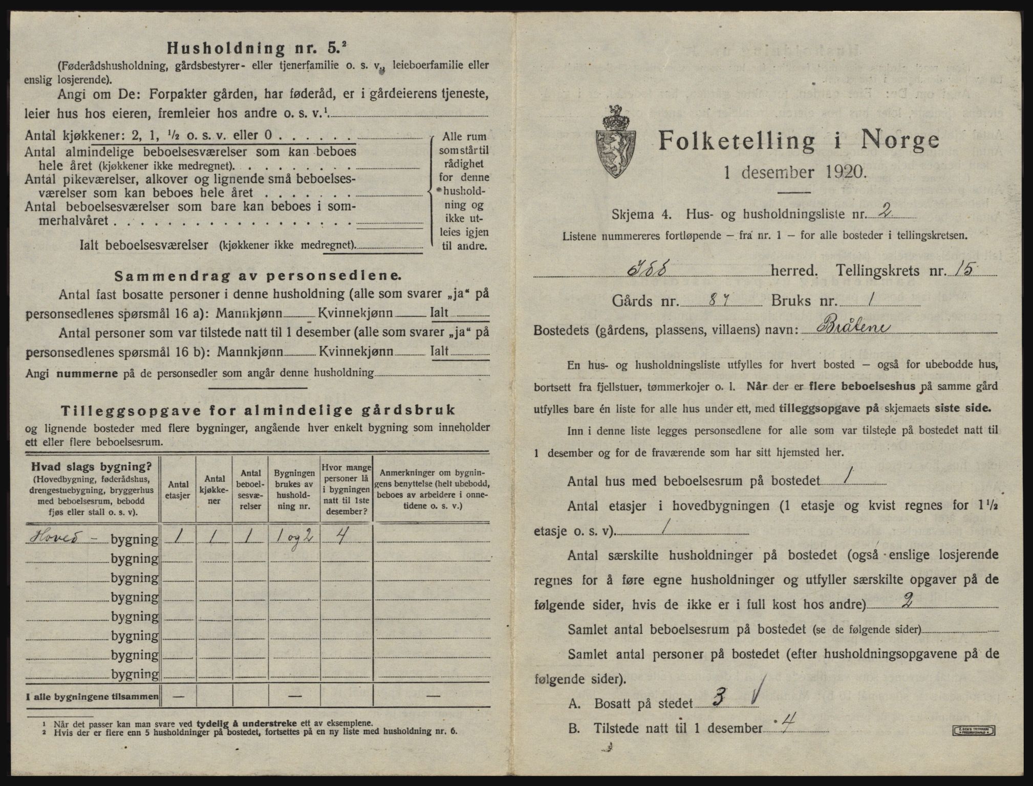 SAO, Folketelling 1920 for 0117 Idd herred, 1920, s. 1930