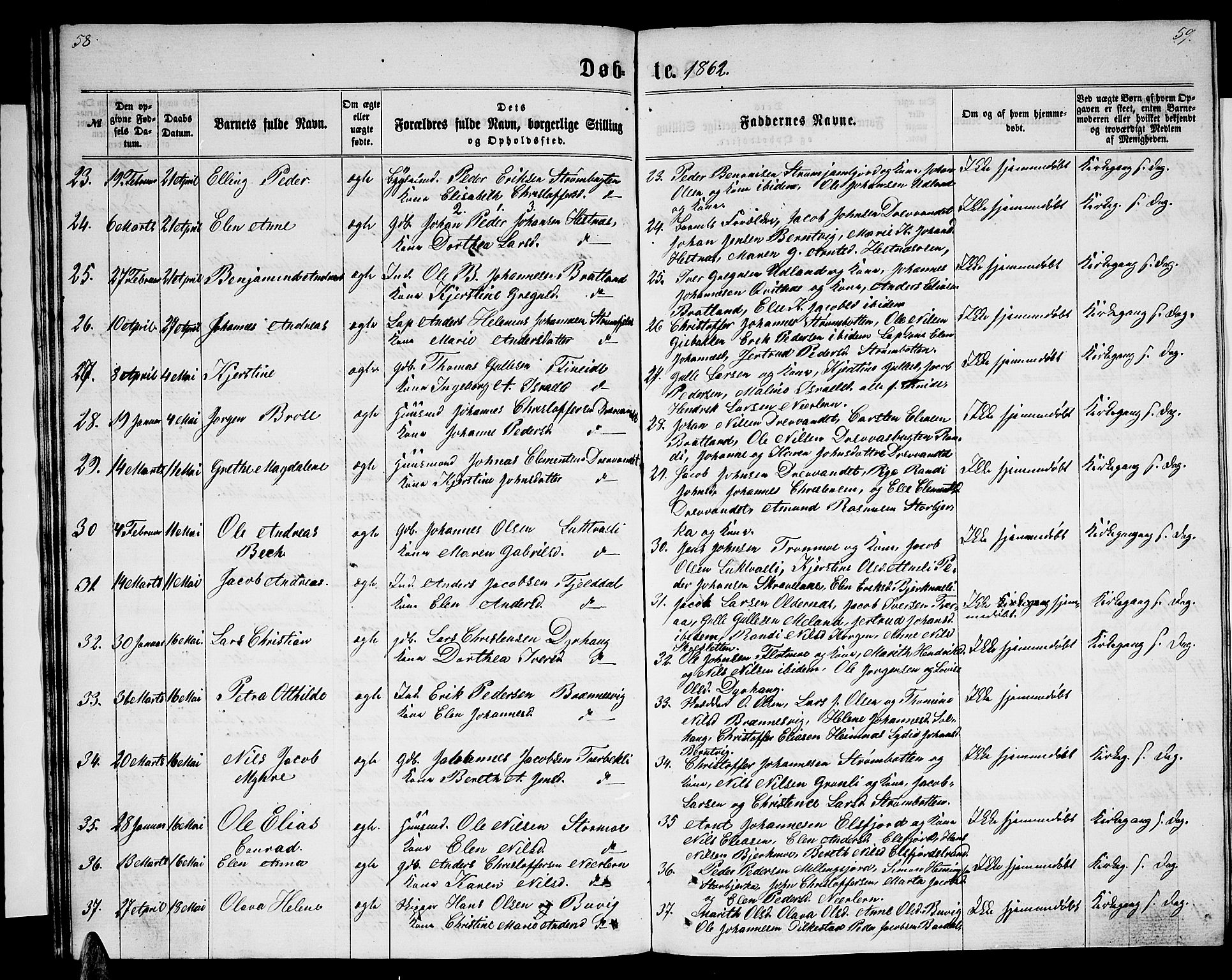 Ministerialprotokoller, klokkerbøker og fødselsregistre - Nordland, AV/SAT-A-1459/825/L0365: Klokkerbok nr. 825C02, 1858-1873, s. 58-59