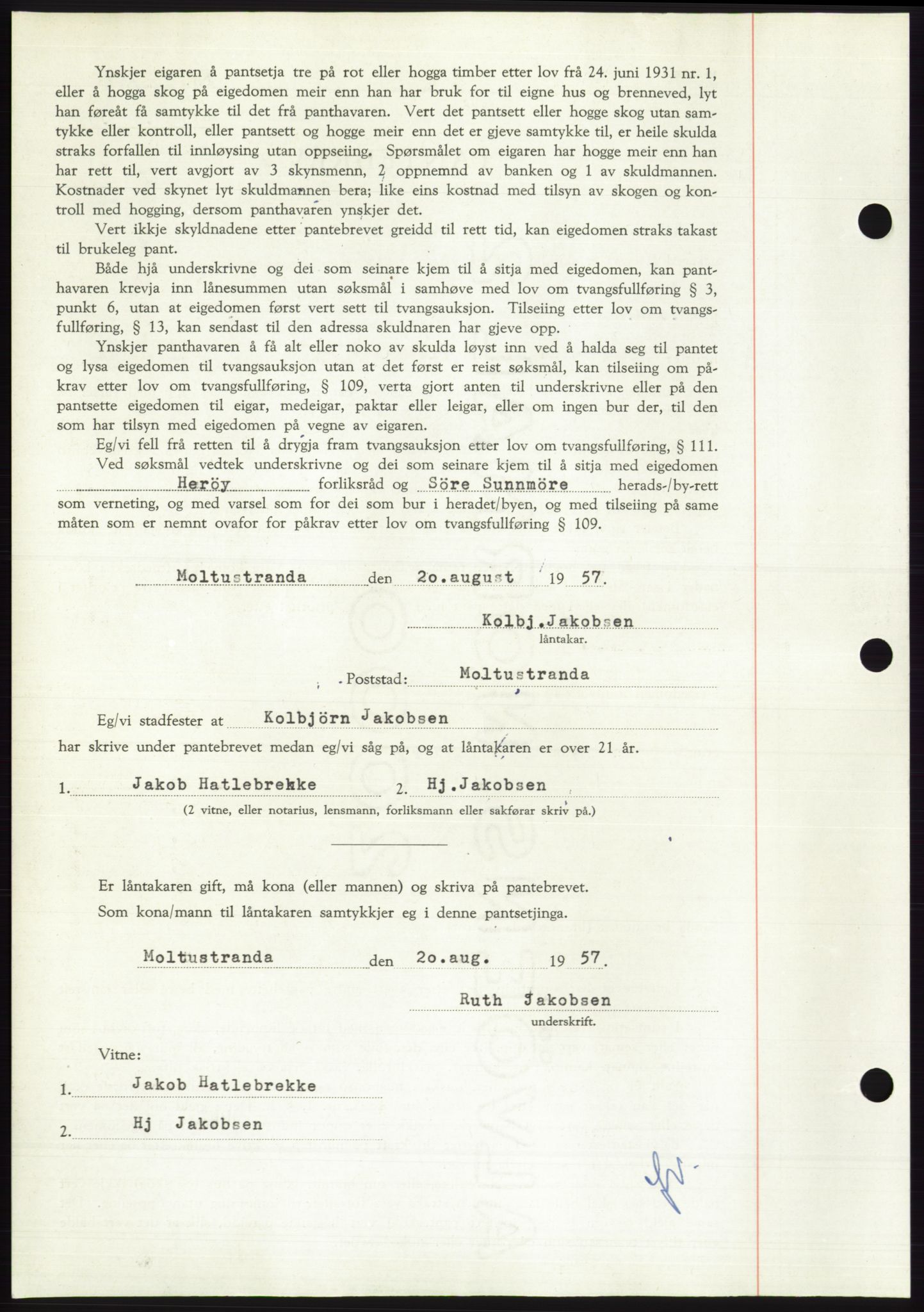 Søre Sunnmøre sorenskriveri, AV/SAT-A-4122/1/2/2C/L0130: Pantebok nr. 18B, 1957-1958, Dagboknr: 1978/1957