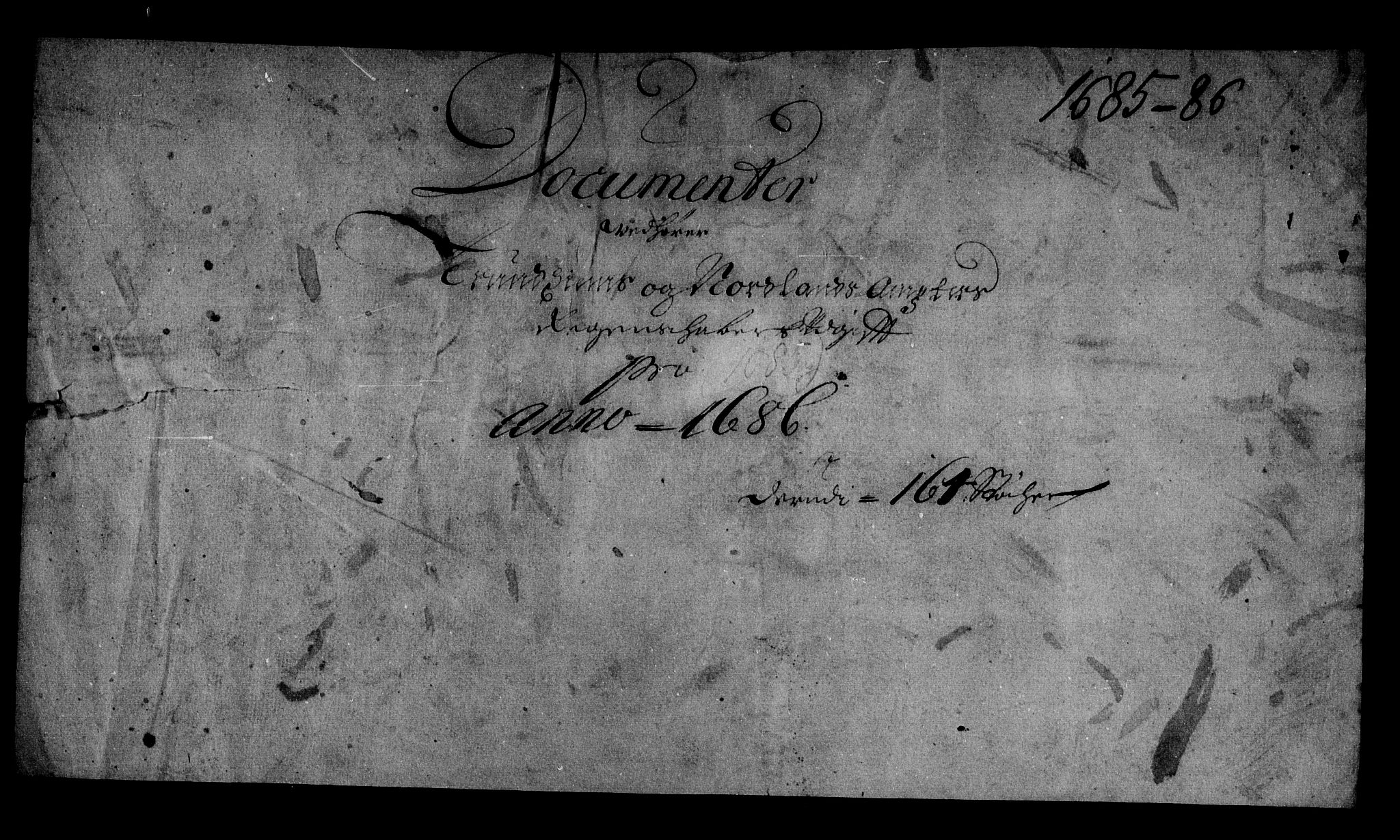 Rentekammeret inntil 1814, Reviderte regnskaper, Stiftamtstueregnskaper, Trondheim stiftamt og Nordland amt, RA/EA-6044/R/Rg/L0086: Trondheim stiftamt og Nordland amt, 1685-1686