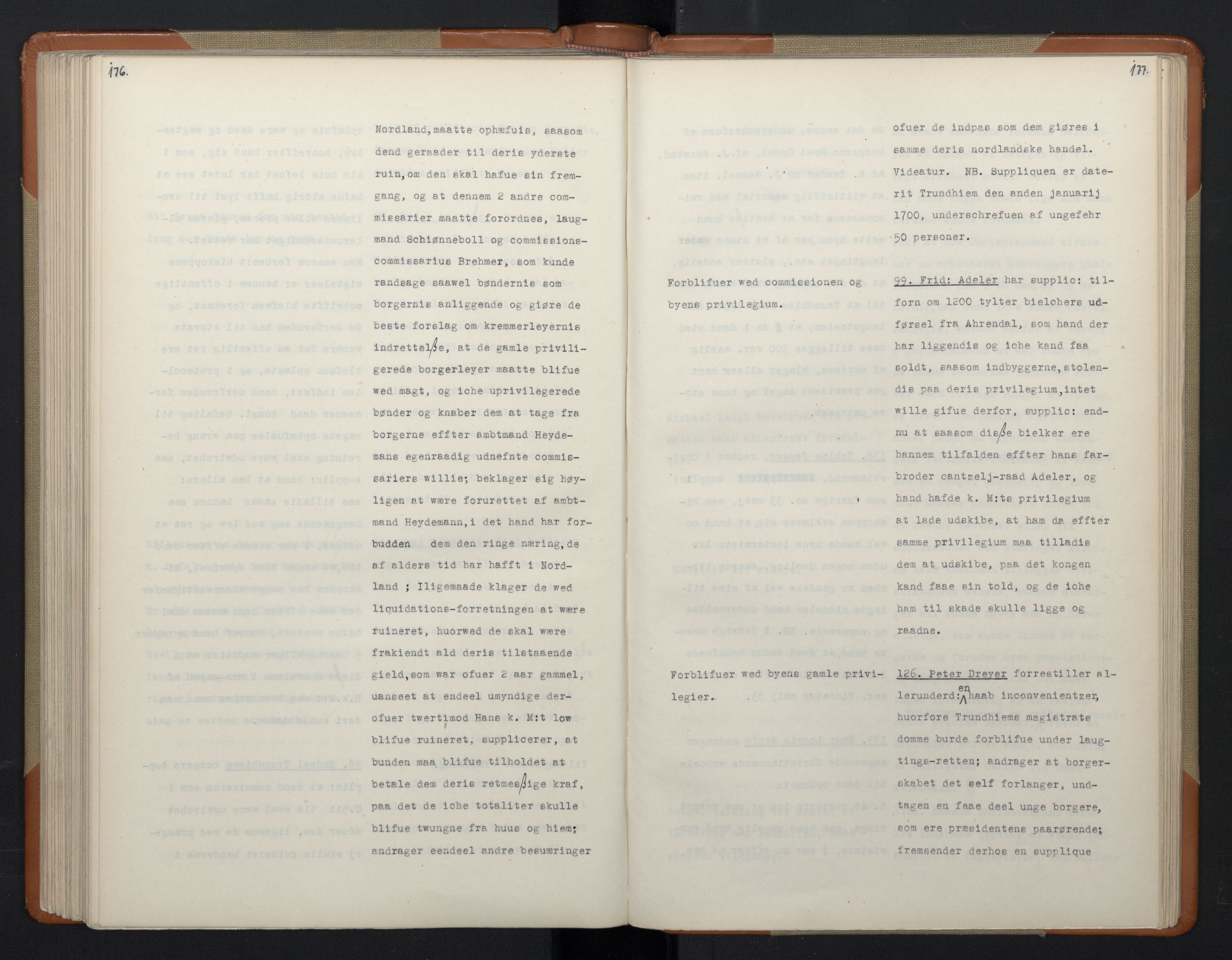 Avskriftsamlingen, RA/EA-4022/F/Fa/L0068: Supplikker, 1699-1700, s. 181
