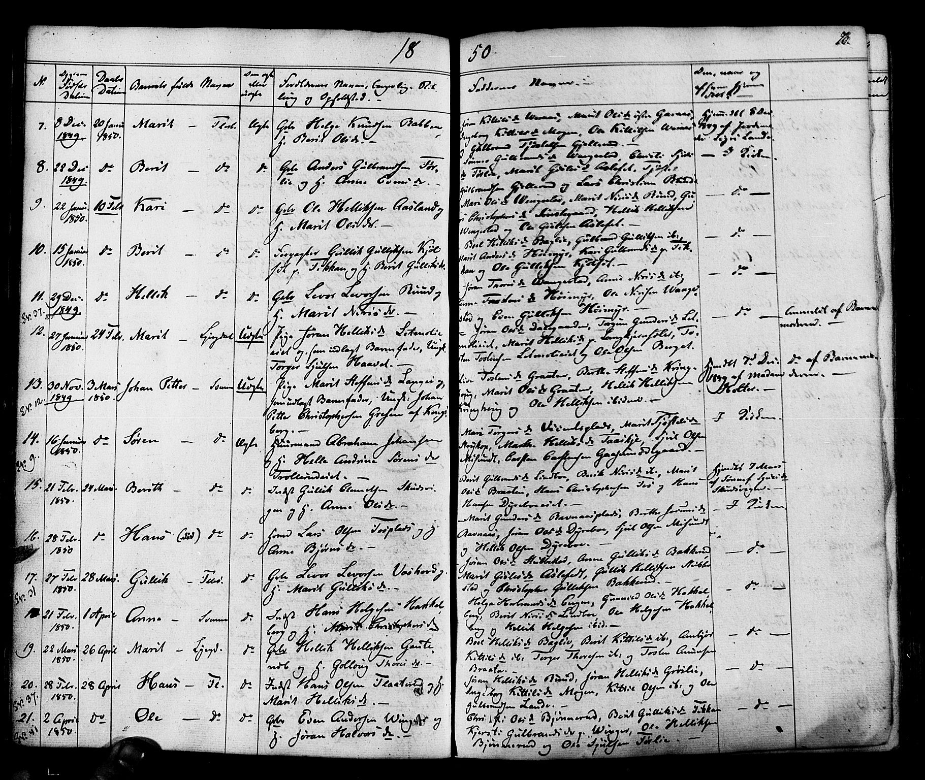 Flesberg kirkebøker, AV/SAKO-A-18/F/Fa/L0006: Ministerialbok nr. I 6, 1834-1860, s. 70