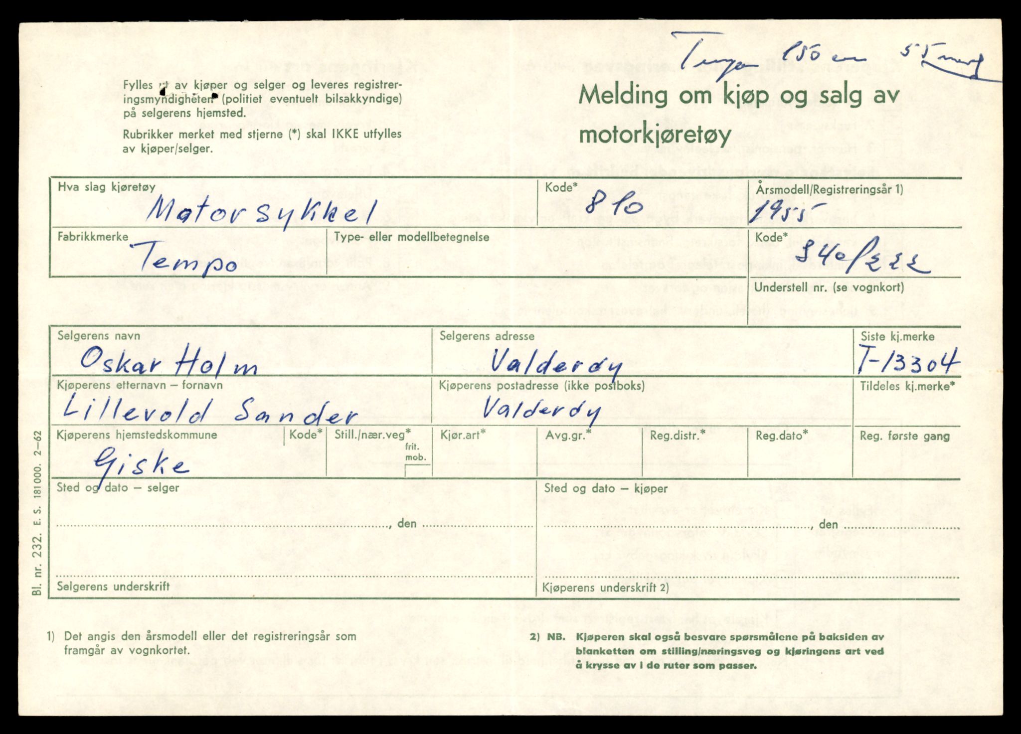 Møre og Romsdal vegkontor - Ålesund trafikkstasjon, AV/SAT-A-4099/F/Fe/L0038: Registreringskort for kjøretøy T 13180 - T 13360, 1927-1998, s. 2145