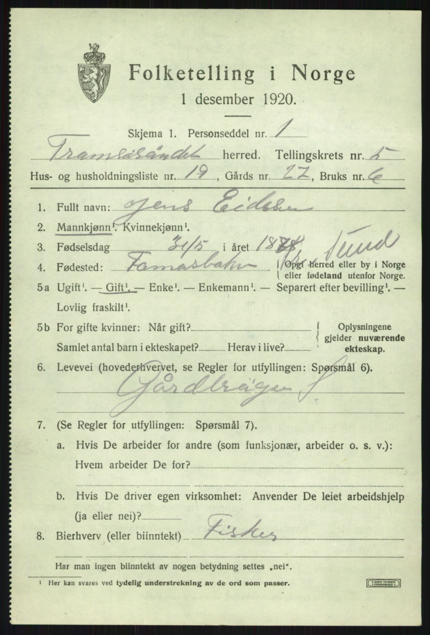 SATØ, Folketelling 1920 for 1934 Tromsøysund herred, 1920, s. 4948