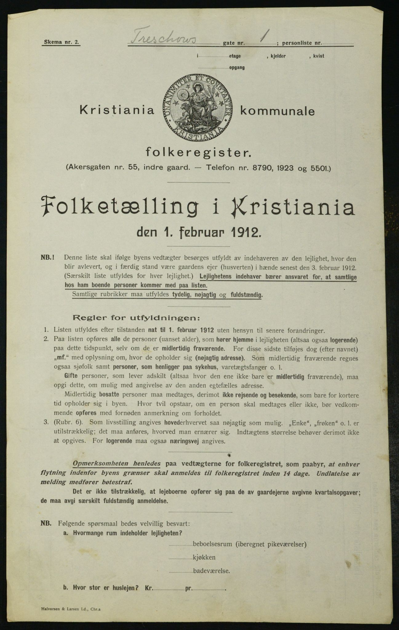 OBA, Kommunal folketelling 1.2.1912 for Kristiania, 1912, s. 115586