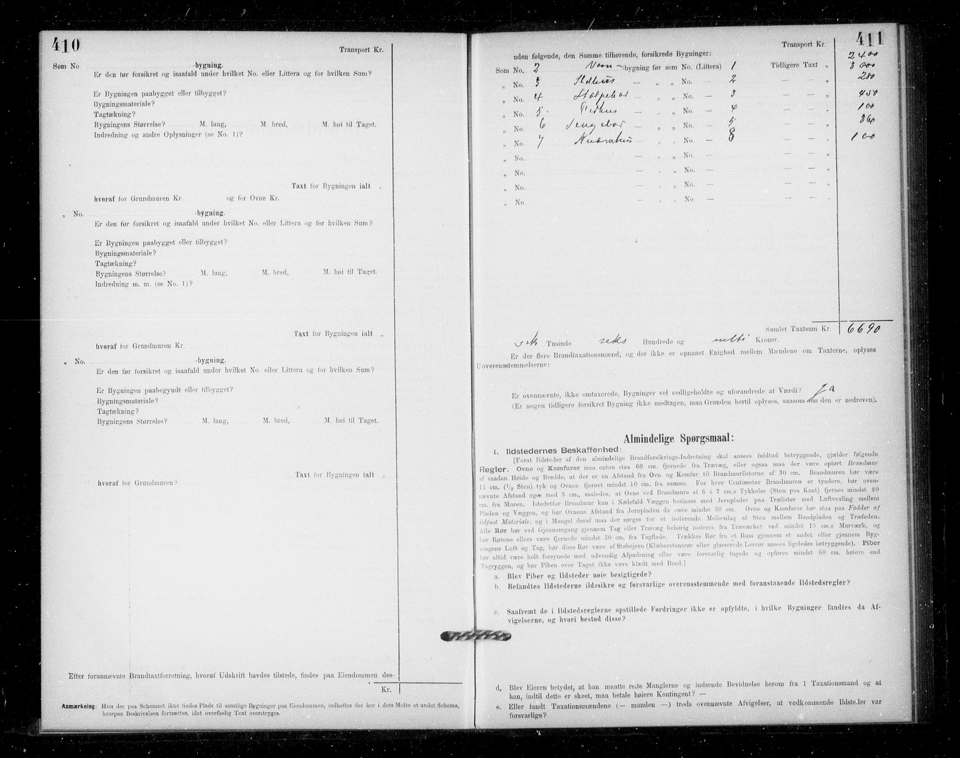 Lensmannen i Jondal, SAB/A-33101/0012/L0005: Branntakstprotokoll, skjematakst, 1894-1951, s. 410-411