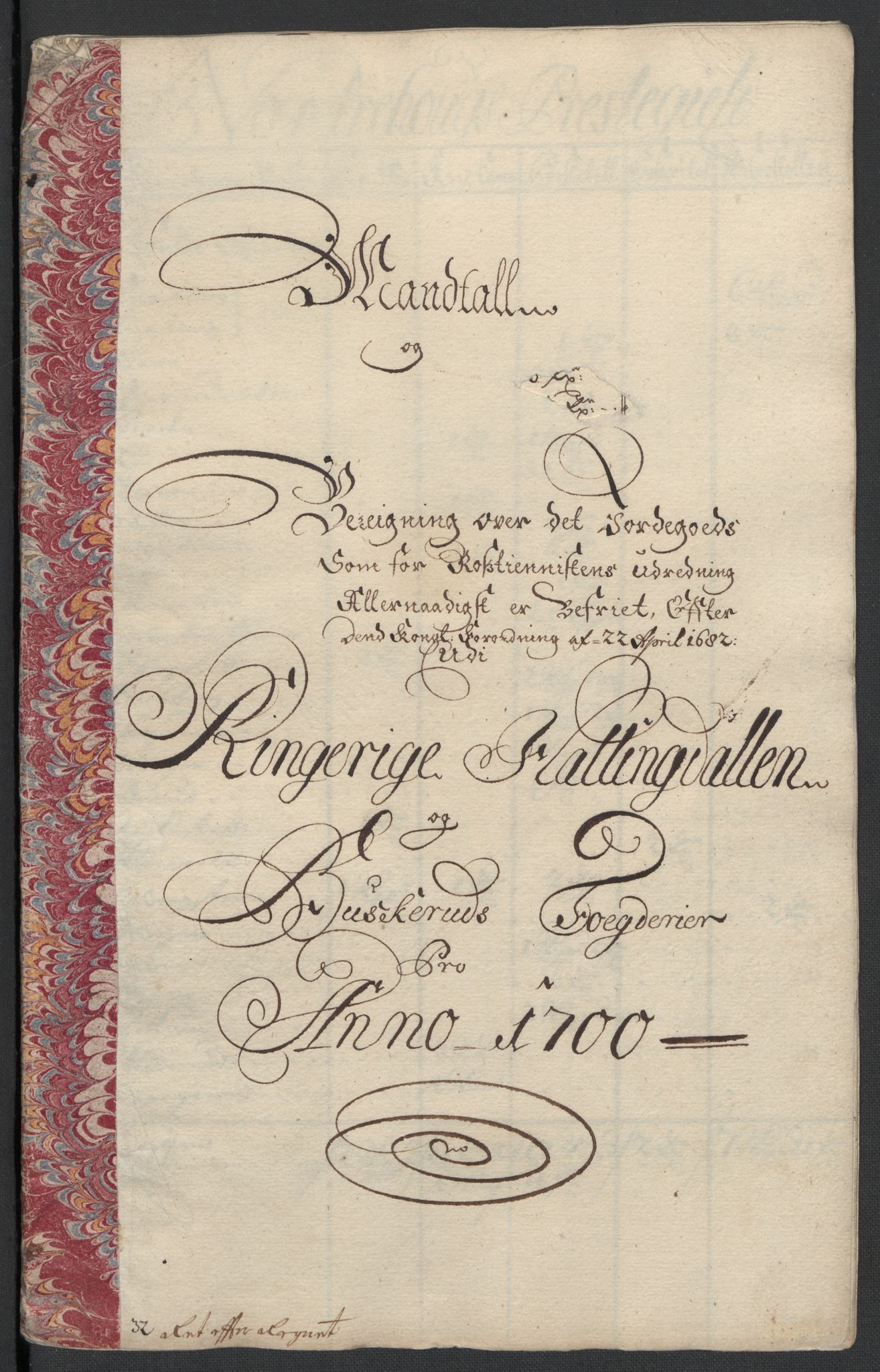 Rentekammeret inntil 1814, Reviderte regnskaper, Fogderegnskap, RA/EA-4092/R22/L1457: Fogderegnskap Ringerike, Hallingdal og Buskerud, 1700, s. 154