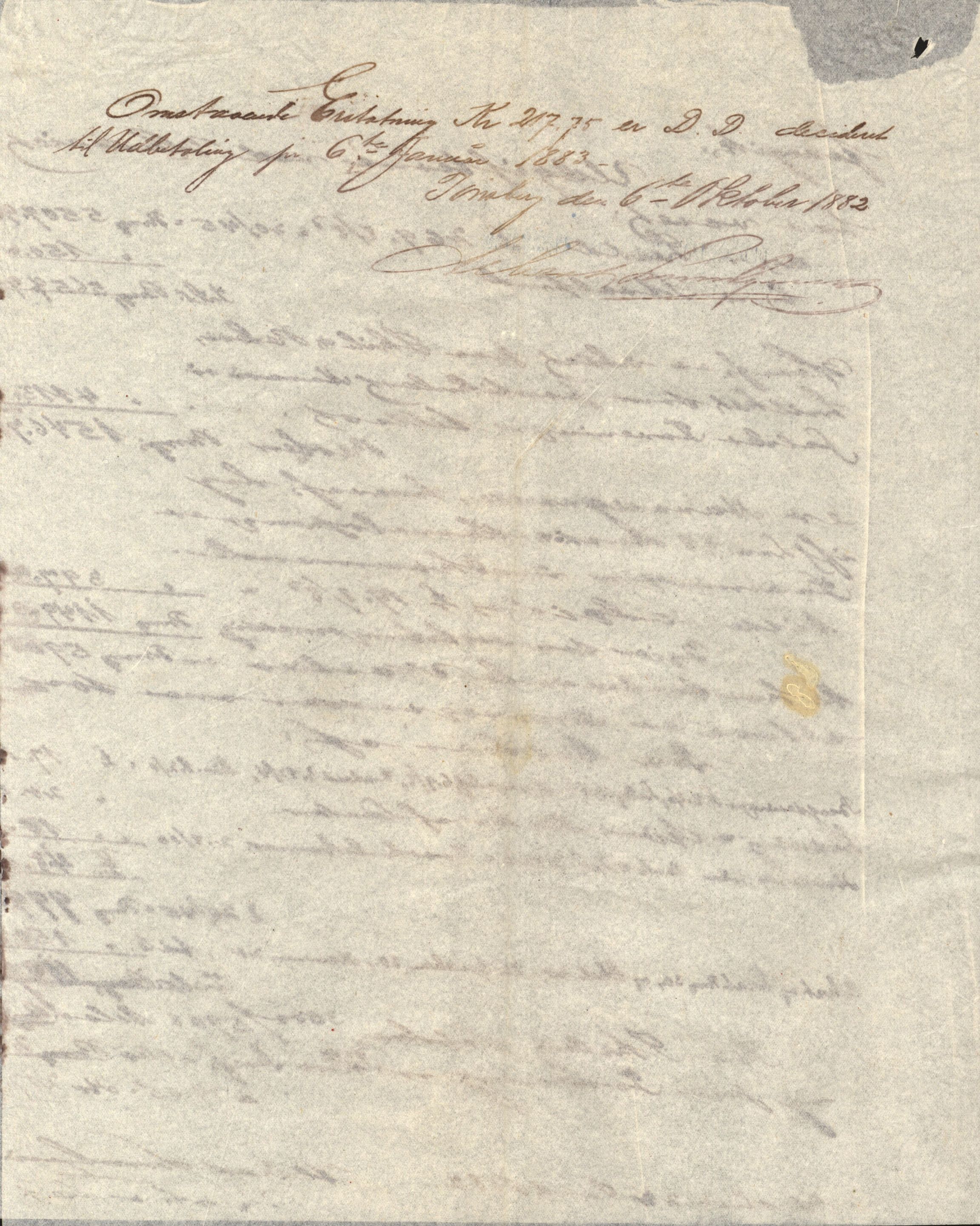 Pa 63 - Østlandske skibsassuranceforening, VEMU/A-1079/G/Ga/L0014/0012: Havaridokumenter / Sophie, Andover, Alliance, Anna, 1882, s. 101