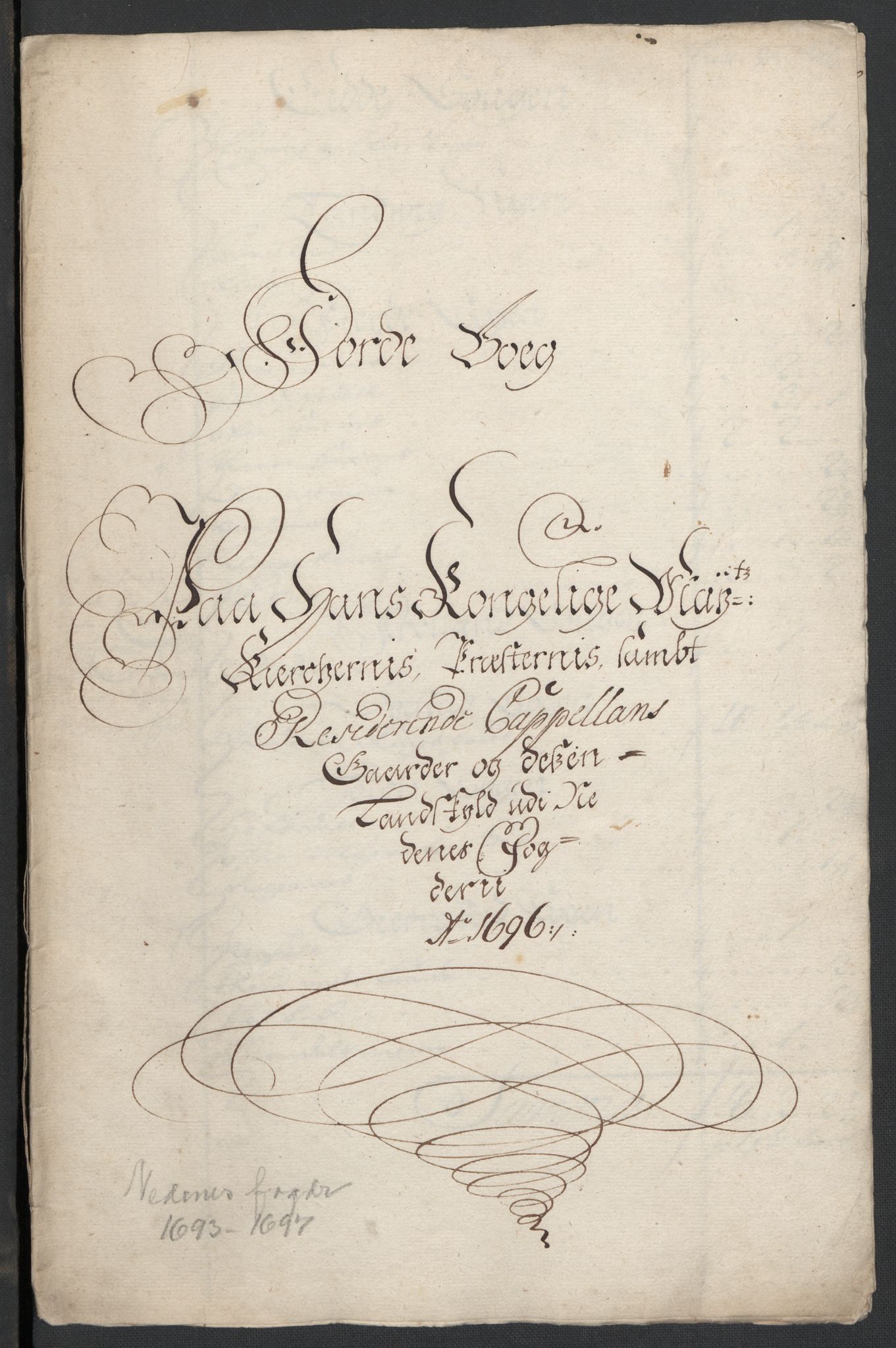 Rentekammeret inntil 1814, Reviderte regnskaper, Fogderegnskap, RA/EA-4092/R39/L2313: Fogderegnskap Nedenes, 1696-1697, s. 17