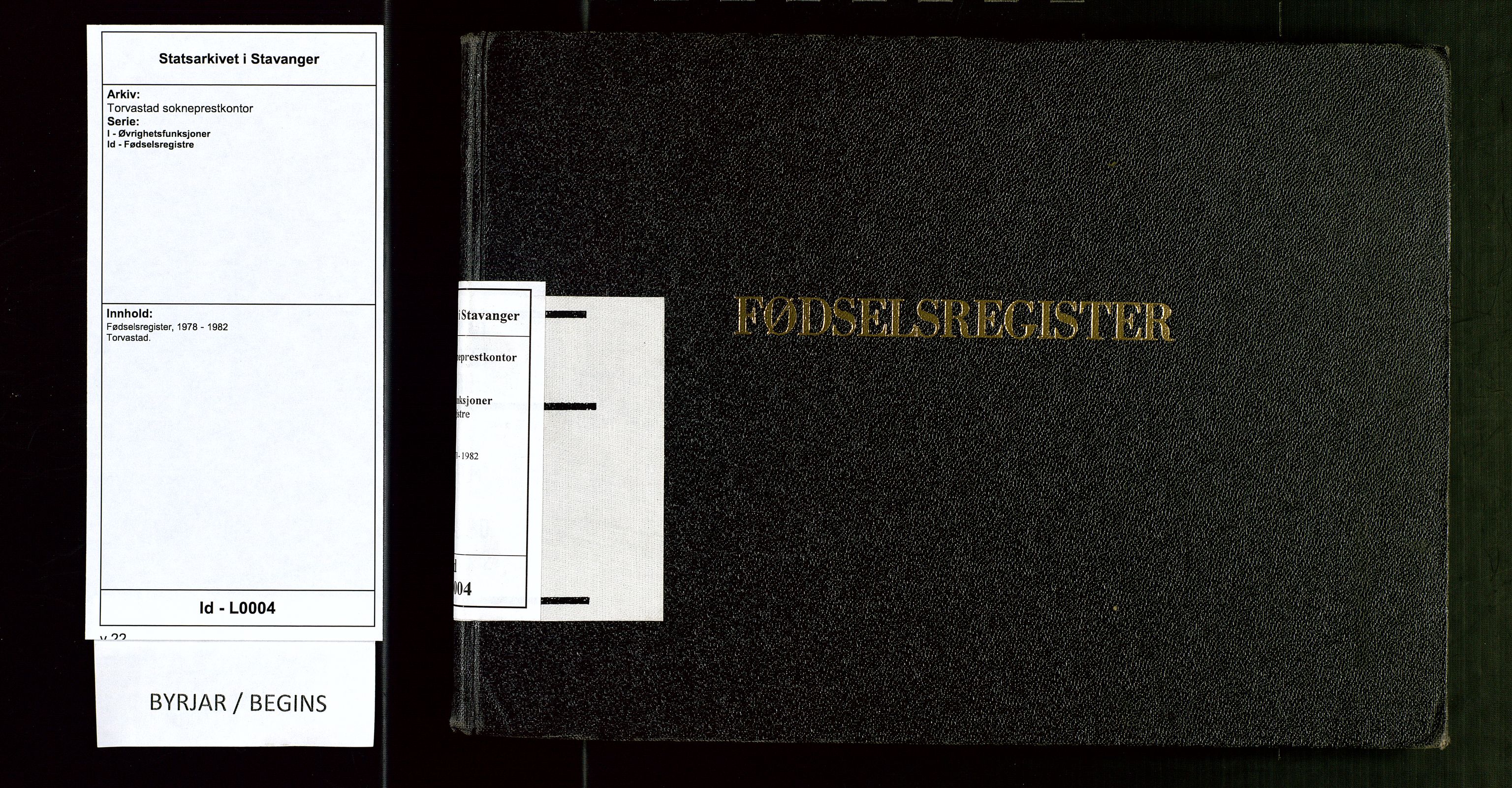 Torvastad sokneprestkontor, SAST/A -101857/I/Id/L0004: Fødselsregister nr. 4, 1978-1982