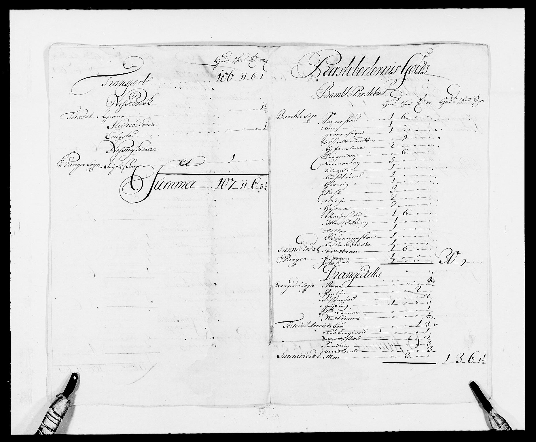 Rentekammeret inntil 1814, Reviderte regnskaper, Fogderegnskap, AV/RA-EA-4092/R34/L2050: Fogderegnskap Bamble, 1688-1691, s. 216